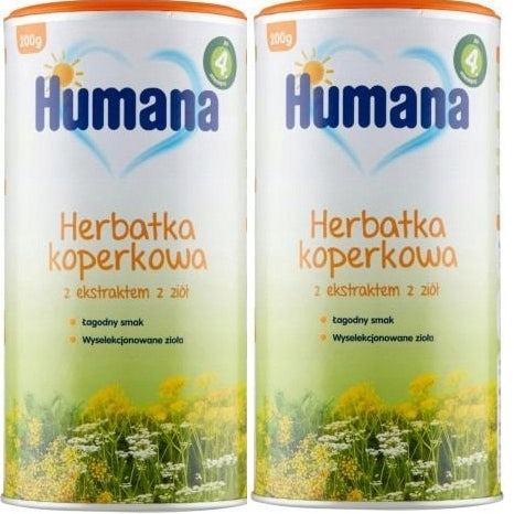 HUMANA DILL TEA AFTER 4m+ 2x200g 2PACK Manufacturer code 73031