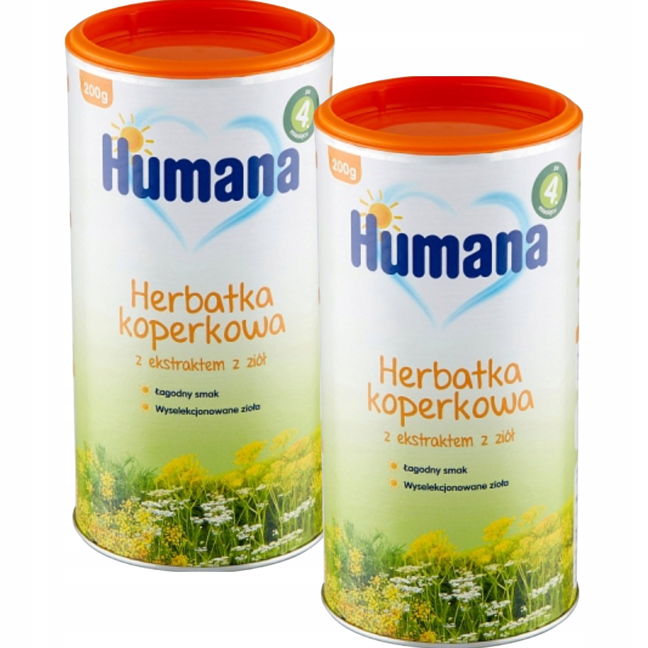HUMANA DILL TEA AFTER 4m+ 2x200g 2PACK Packaging status original
