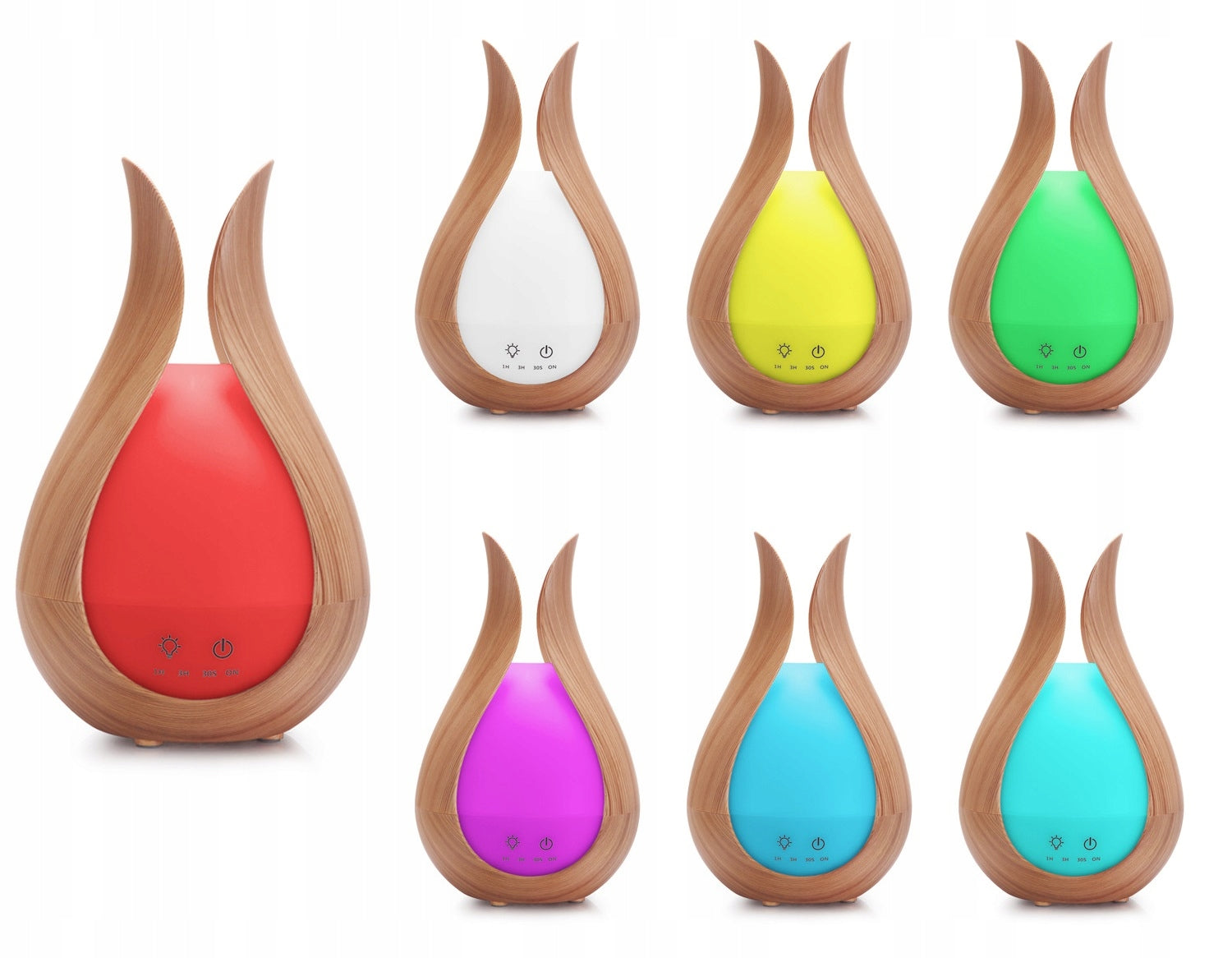 HUMIDIFIER AROMA DIFFUSER AROMATHERAPY NIGHT LIGHT FOR REMOTE CONTROL Dominant color beige/brown