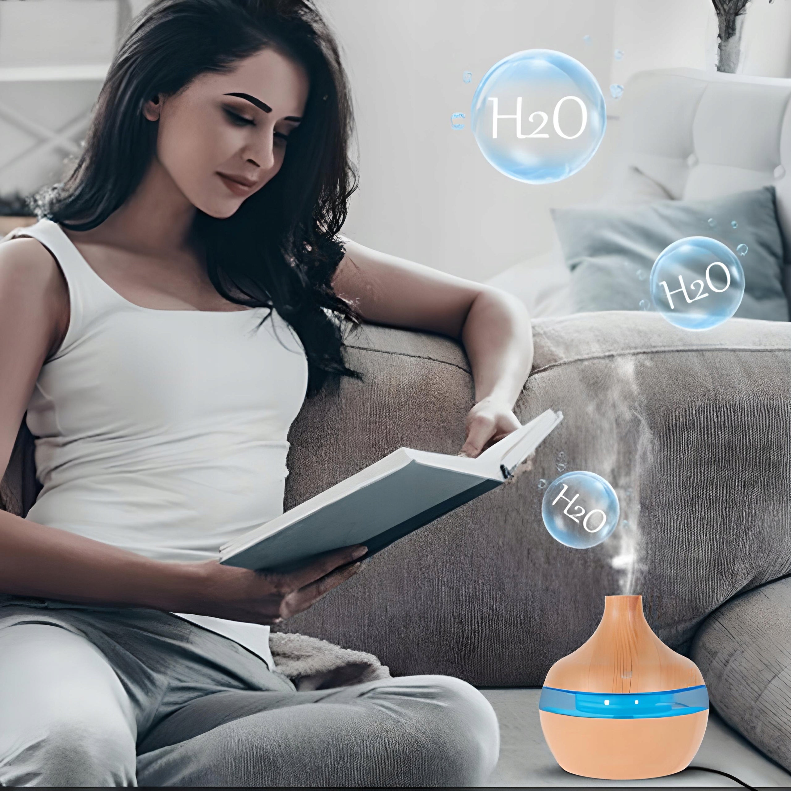 HUMIDIFIER AROMA DIFFUSER AROMATHERAPY NIGHT LIGHT IONIZATION Type steam humidifier