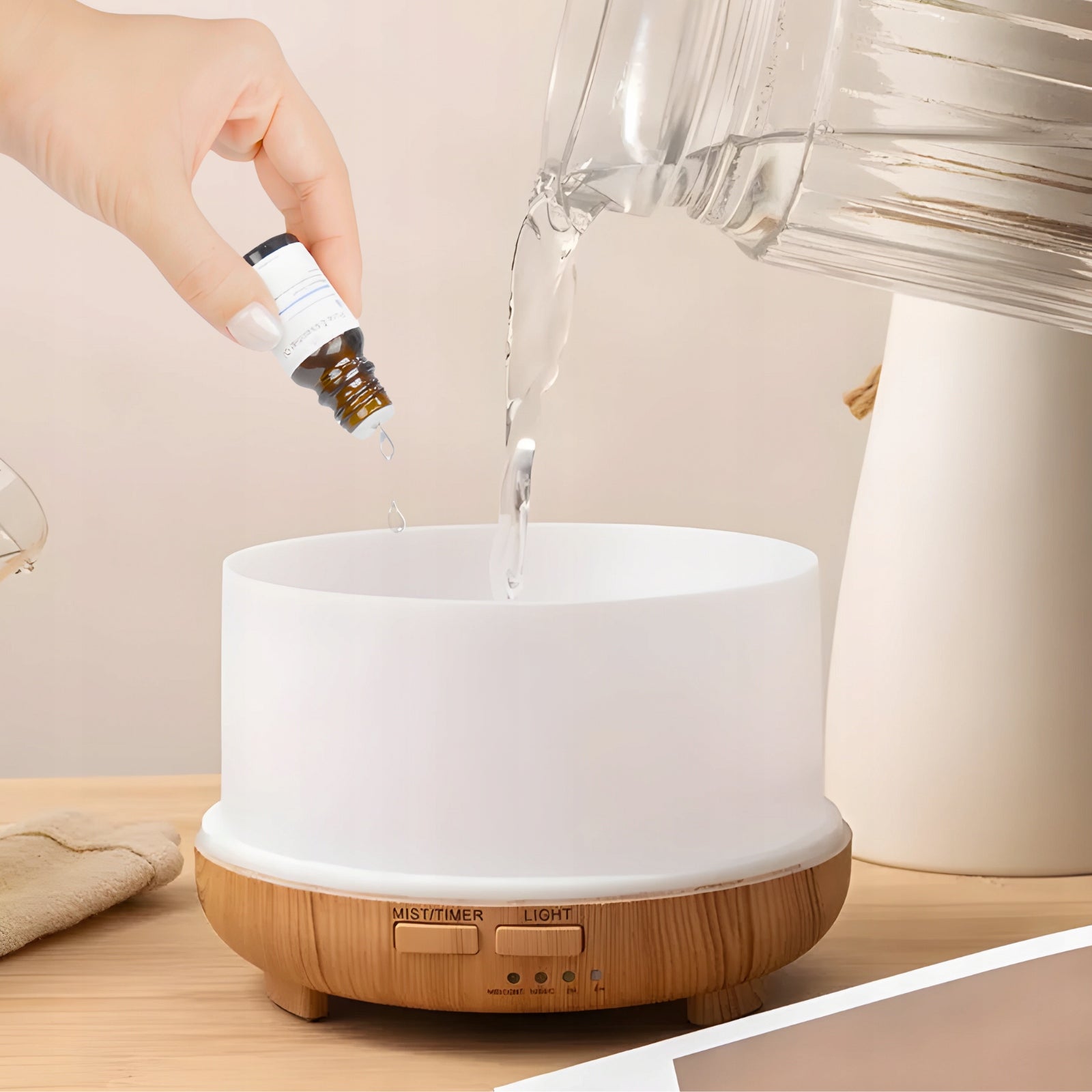 HUMIDIFIER AROMA DIFFUSER AROMATHERAPY NIGHT LIGHT LED + REMOTE CONTROL EAN (GTIN) 5906849419650