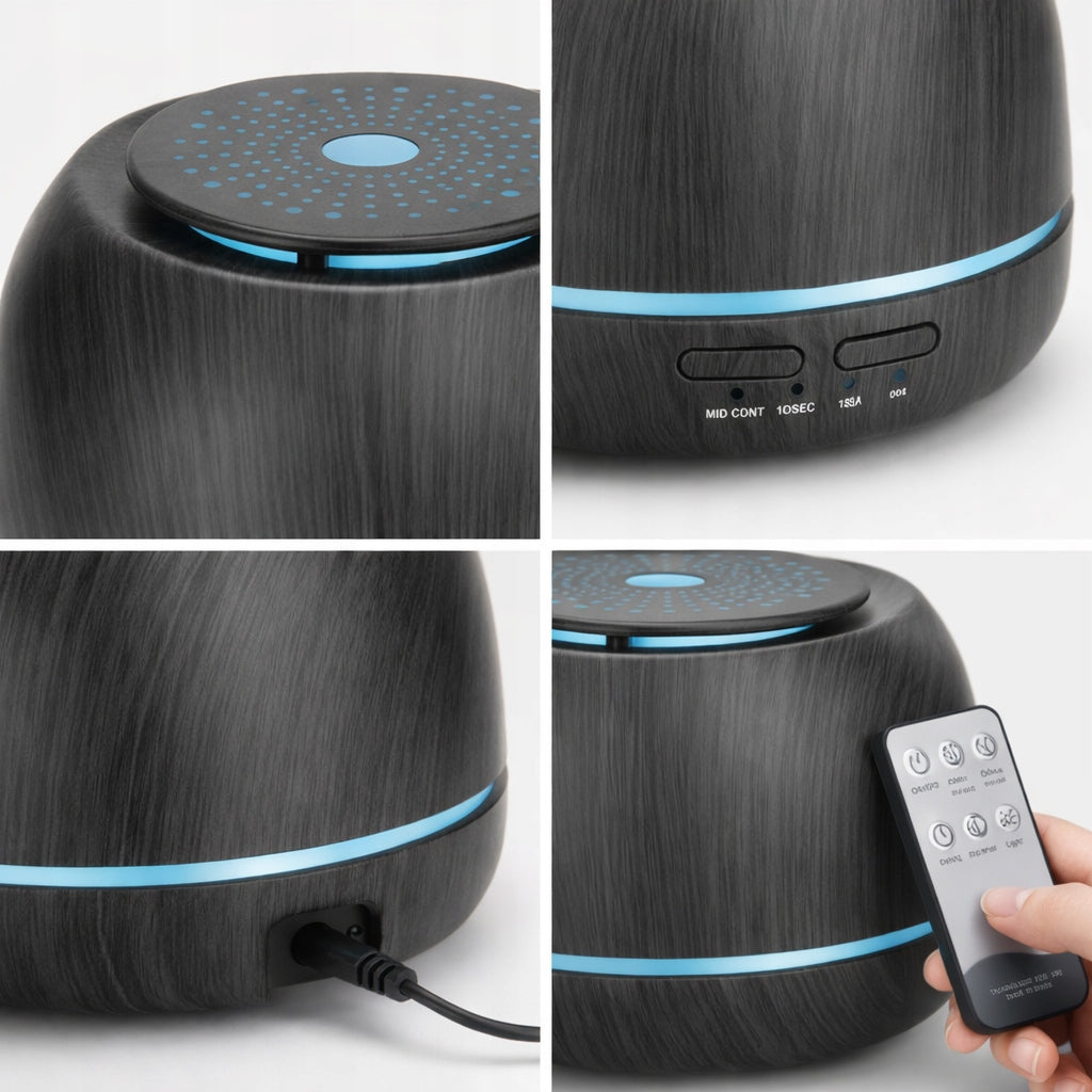 HUMIDIFIER AROMA DIFFUSER AROMATHERAPY NIGHT LIGHT LED REMOTE CONTROL Manufacturer code CICHY DYFUZOR ZAPACHÓW LAMPA