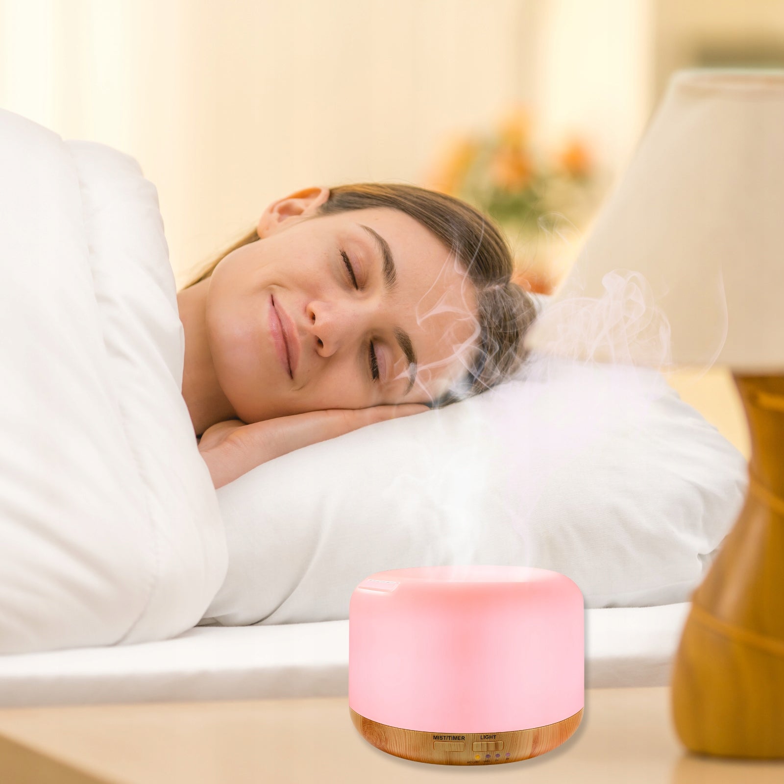 HUMIDIFIER AROMA DIFFUSER AROMATHERAPY NIGHT LIGHT LED + REMOTE CONTROL Water tank capacity 200 l
