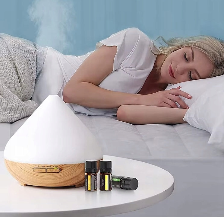 HUMIDIFIER AROMA DIFFUSER FOR ESSENTIAL OILS AROMATHERAPY LED Dominant color beige/brown