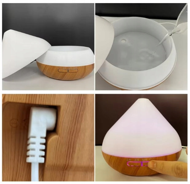 HUMIDIFIER AROMA DIFFUSER FOR ESSENTIAL OILS AROMATHERAPY LED Model DYFUZOR ZAPACHOWY-36291