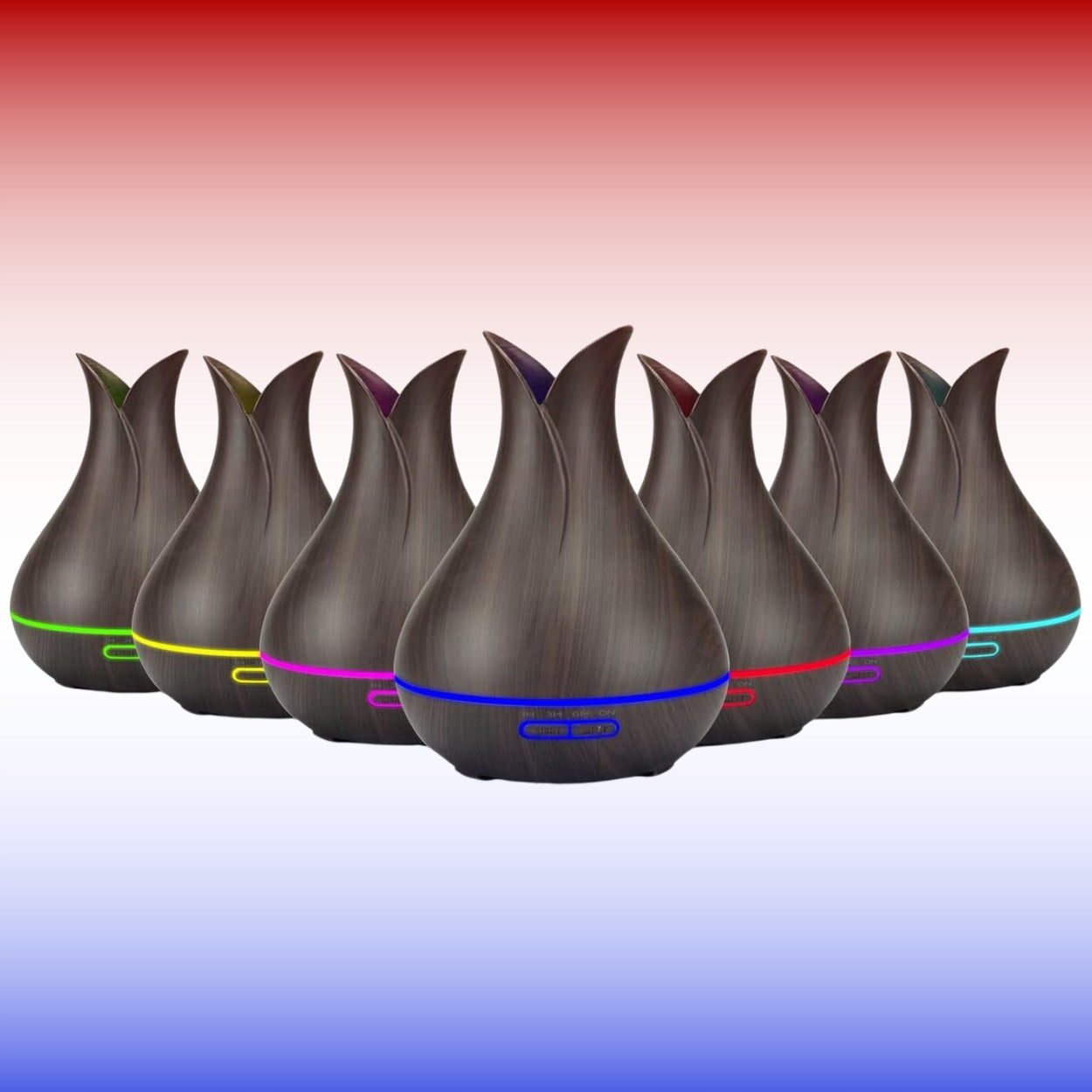 HUMIDIFIER AROMA DIFFUSER FOR OILS 400ML AROMATHERAPY BROWN Dominant color brown