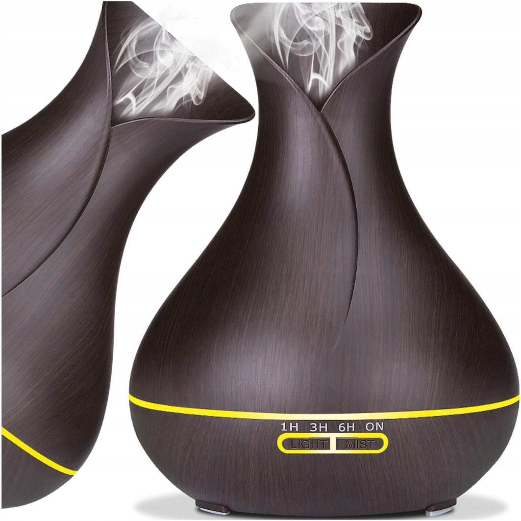 HUMIDIFIER AROMA DIFFUSER FOR OILS 400ML AROMATHERAPY BROWN Manufacturer code NAWILŻACZ POWIETRZA 400ML BRĄZOWY MEMFLOW