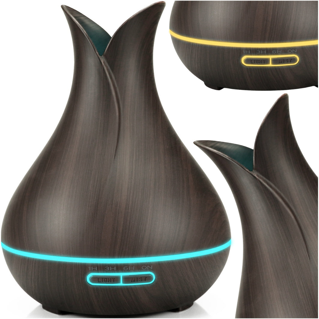 HUMIDIFIER AROMA DIFFUSER FOR OILS 400ML AROMATHERAPY BROWN