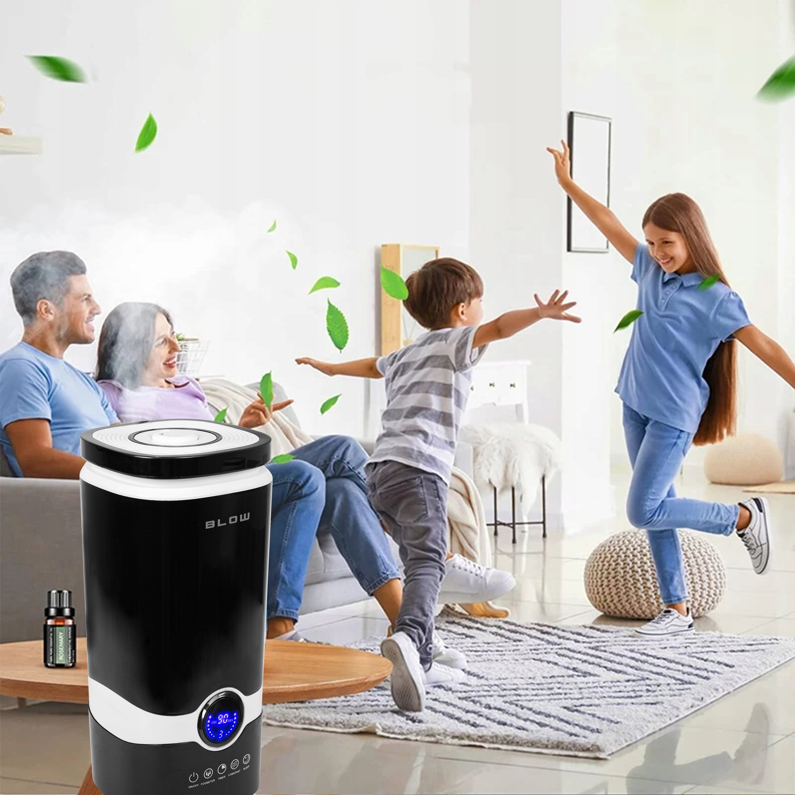 HUMIDIFIER AROMA DIFFUSER HYGROMETER TIMER REMOTE CONTROL THERMOMETER 4L Water tank capacity 4 l