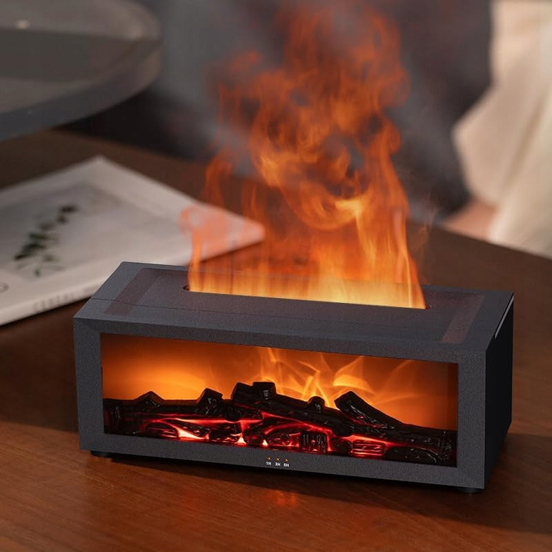 HUMIDIFIER DIFFUSER LED NIGHT LIGHT FLAME EFFECT FIREPLACE OILS Type ultrasonic humidifier
