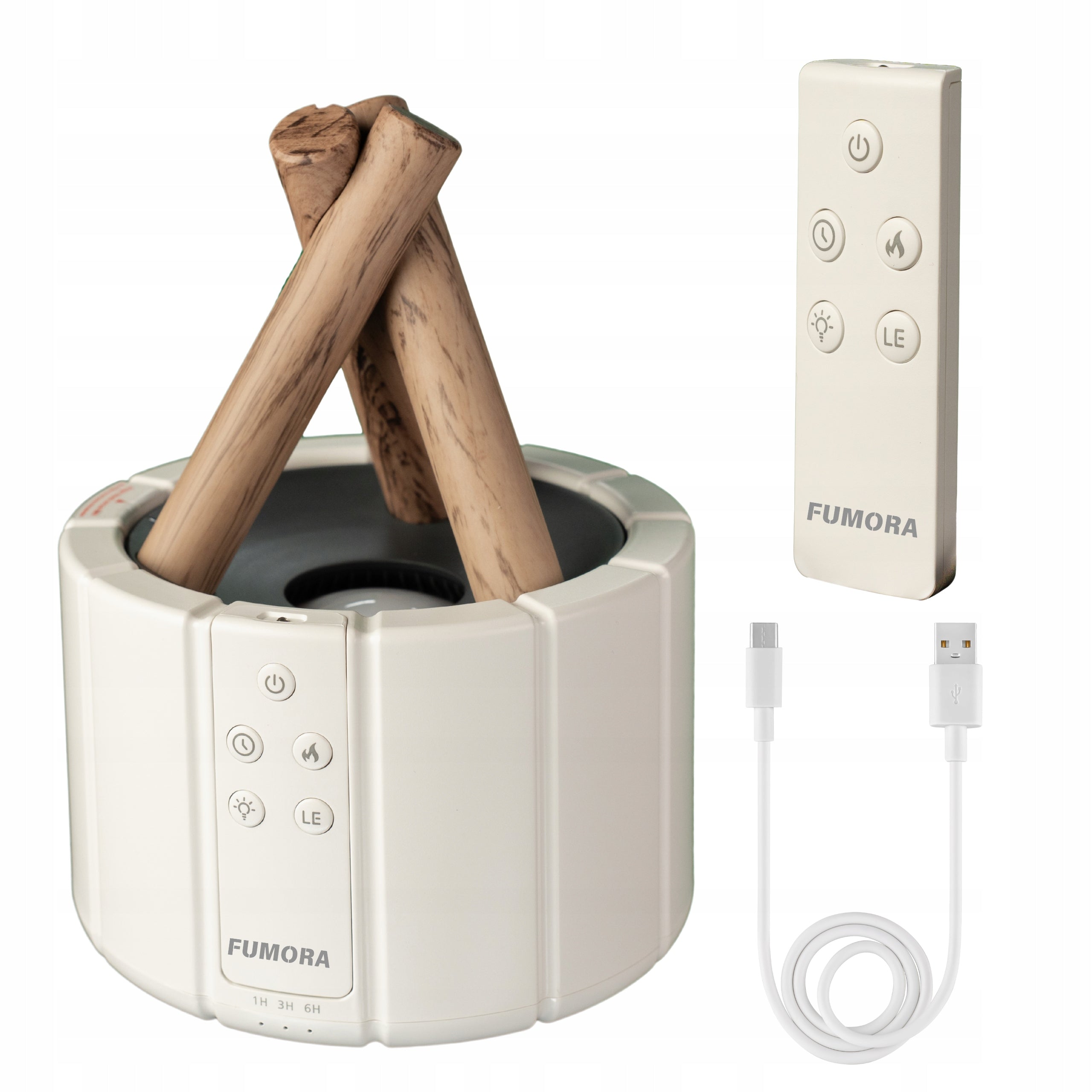 HUMIDIFIER DIFFUSER NIGHT LIGHT FLAME EFFECT FIREPLACE Water tank capacity 0.25 l