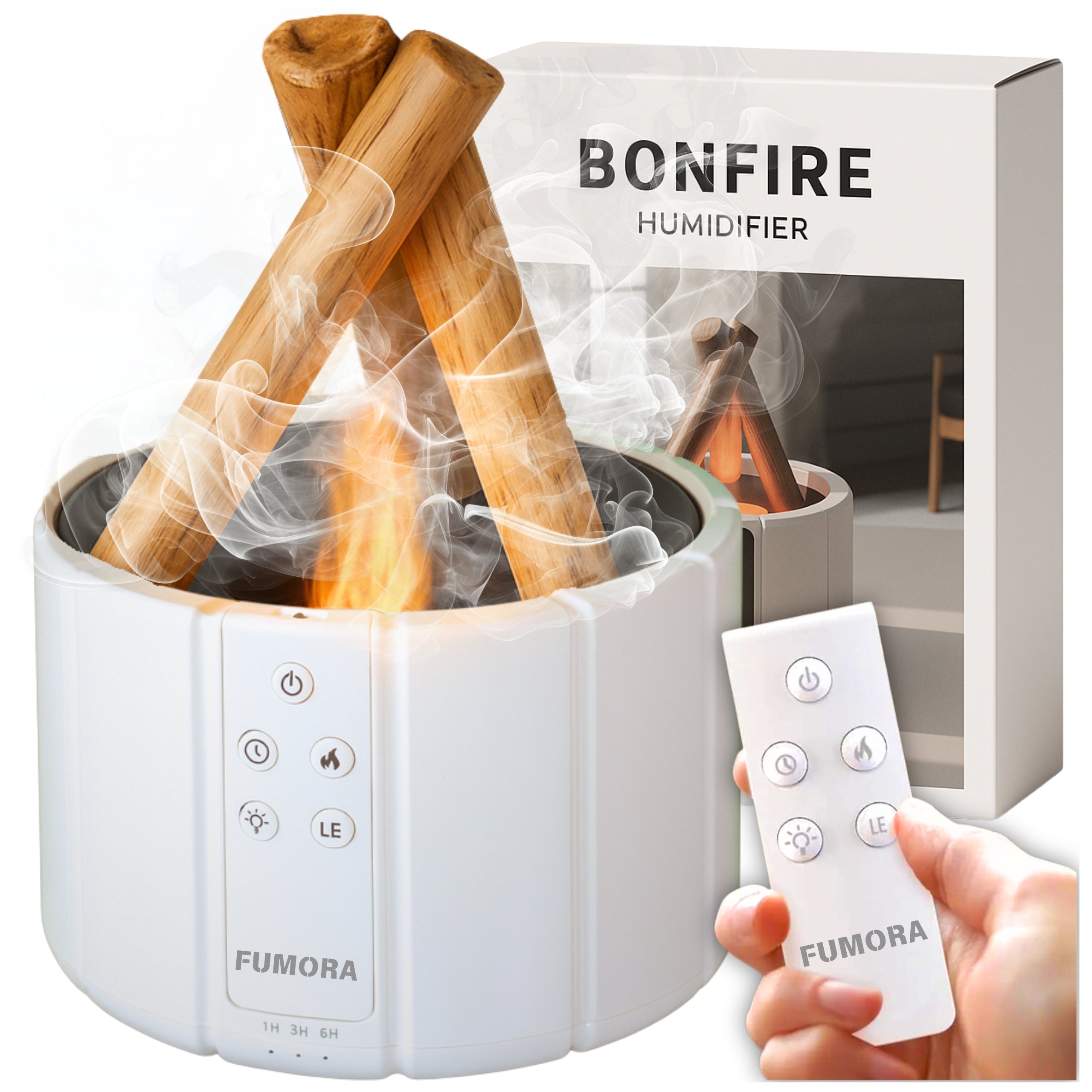 HUMIDIFIER DIFFUSER NIGHT LIGHT FLAME EFFECT FIREPLACE