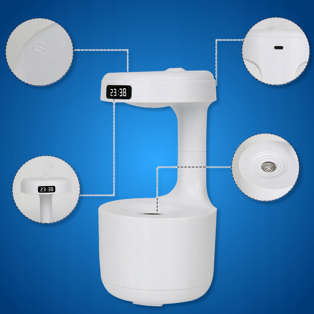 HUMIDIFIER ENTRUSTS ULTRASONIC - ANTIGRAVITY EFFECT + FREEBIE Medical device no