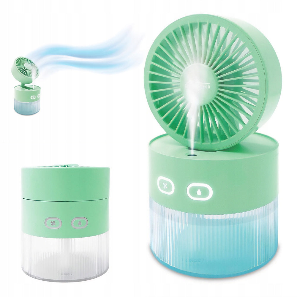 HUMIDIFIER FAN PORTABLE COMPACT ILLUMINATED GREEN