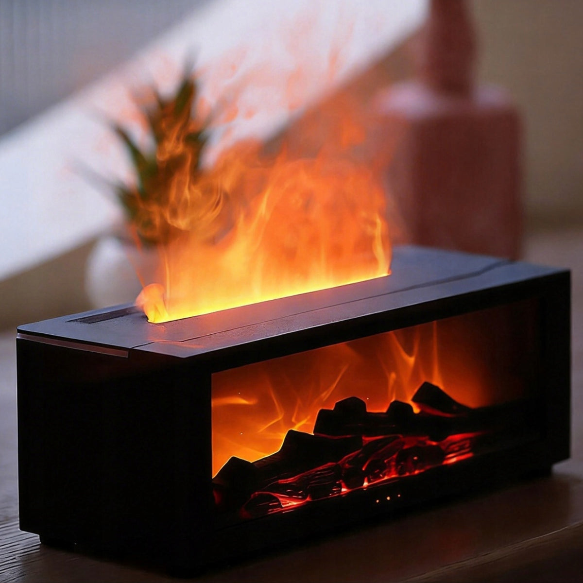 HUMIDIFIER FIREPLACE LED DIFFUSER AROMATHERAPY + REMOTE CONTROL Type ultrasonic humidifier