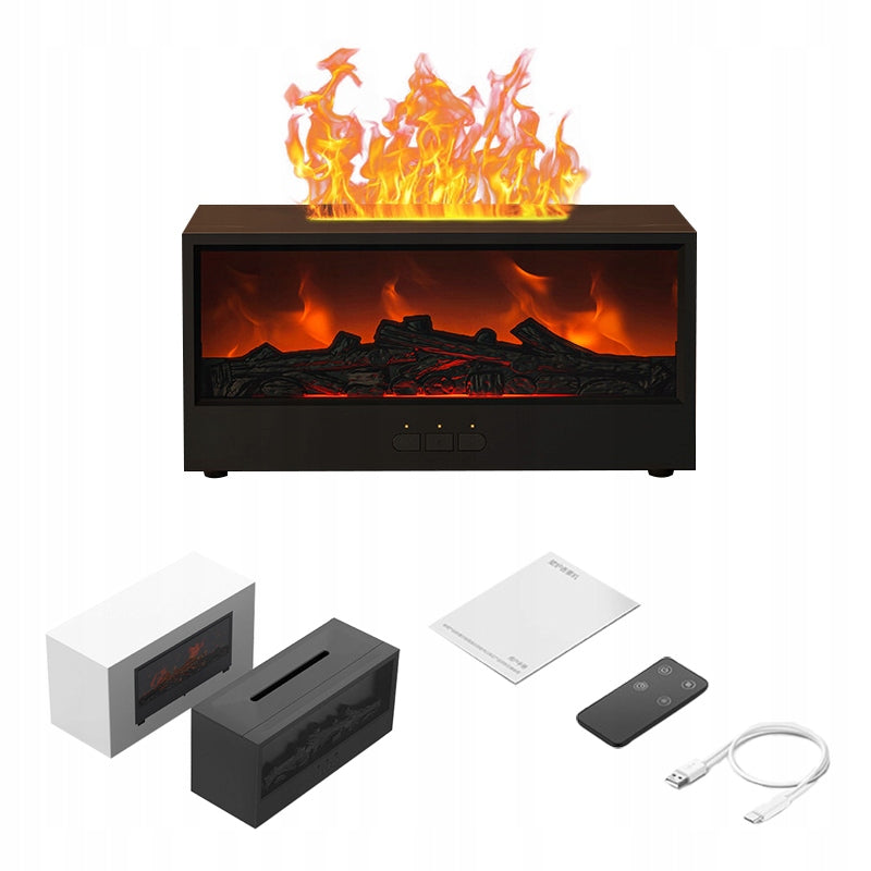 HUMIDIFIER FIREPLACE LED RGB DIFFUSER AROMATHERAPY TIMER + REMOTE CONTROL Packaging status original