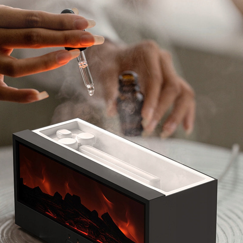 HUMIDIFIER FIREPLACE LED RGB DIFFUSER AROMATHERAPY TIMER + REMOTE CONTROL Type ultrasonic humidifier