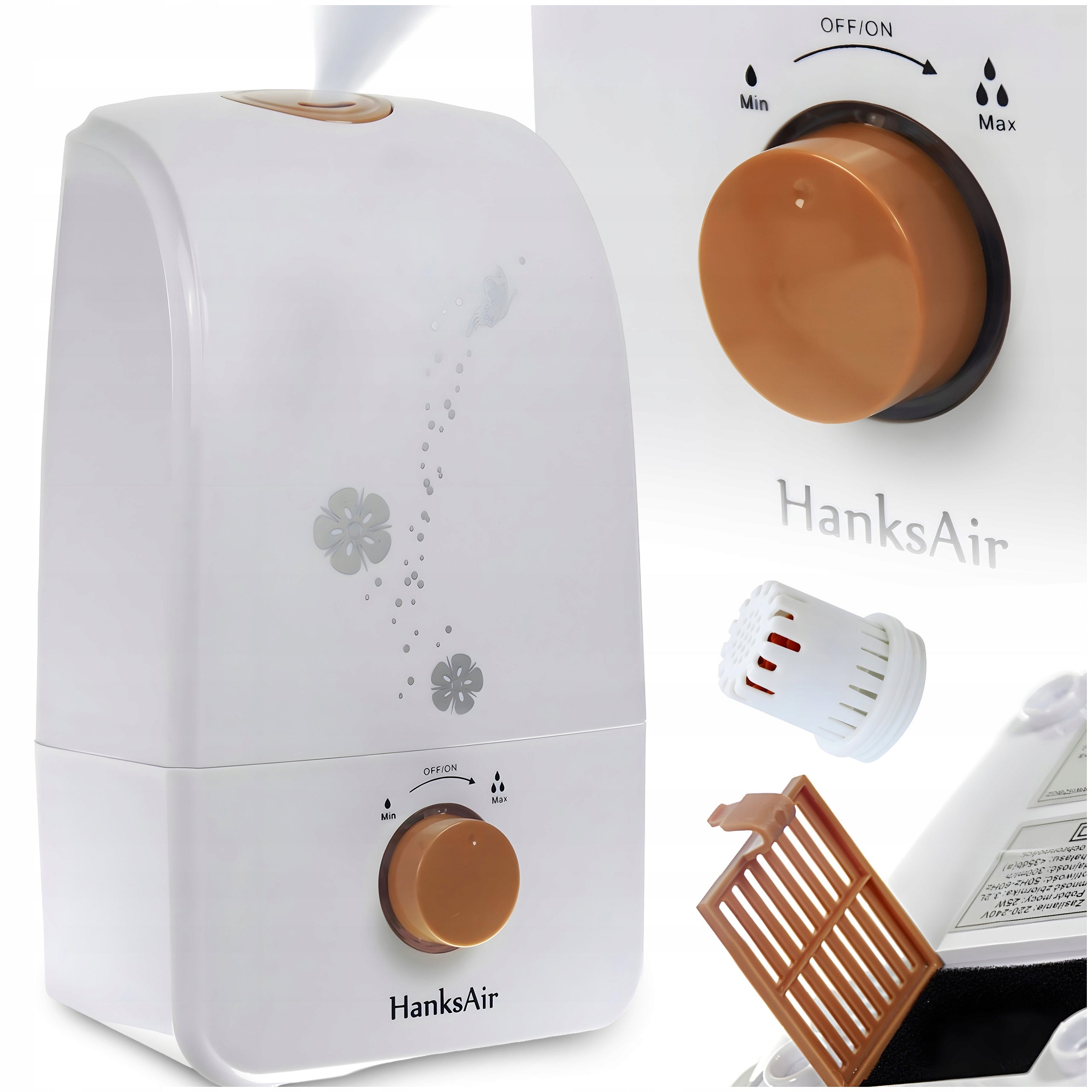 HUMIDIFIER IONIZER AROMATHERAPY ART HANKS AIR MAN WHITE