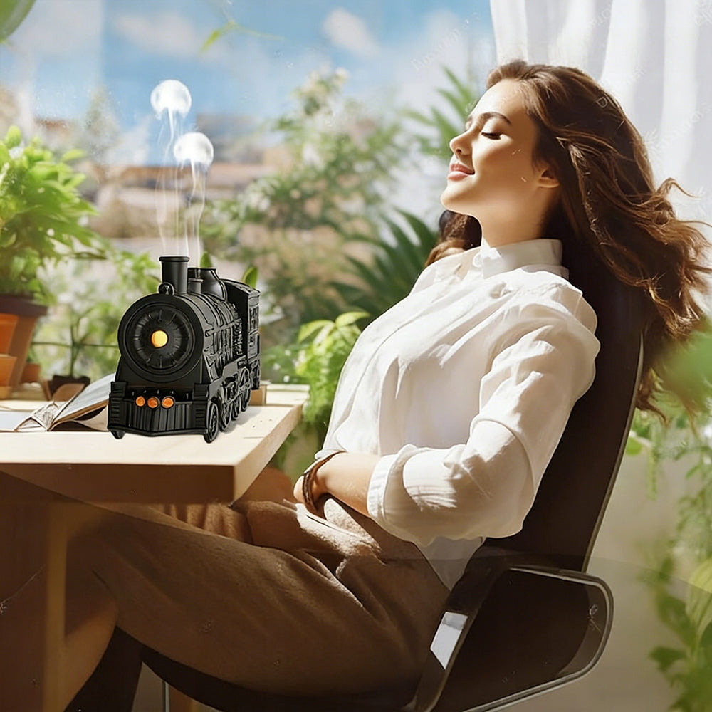 HUMIDIFIER LOCOMOTIVE 300ML AROMA DIFFUSER LED USB REMOTE CONTROL Brand no brand