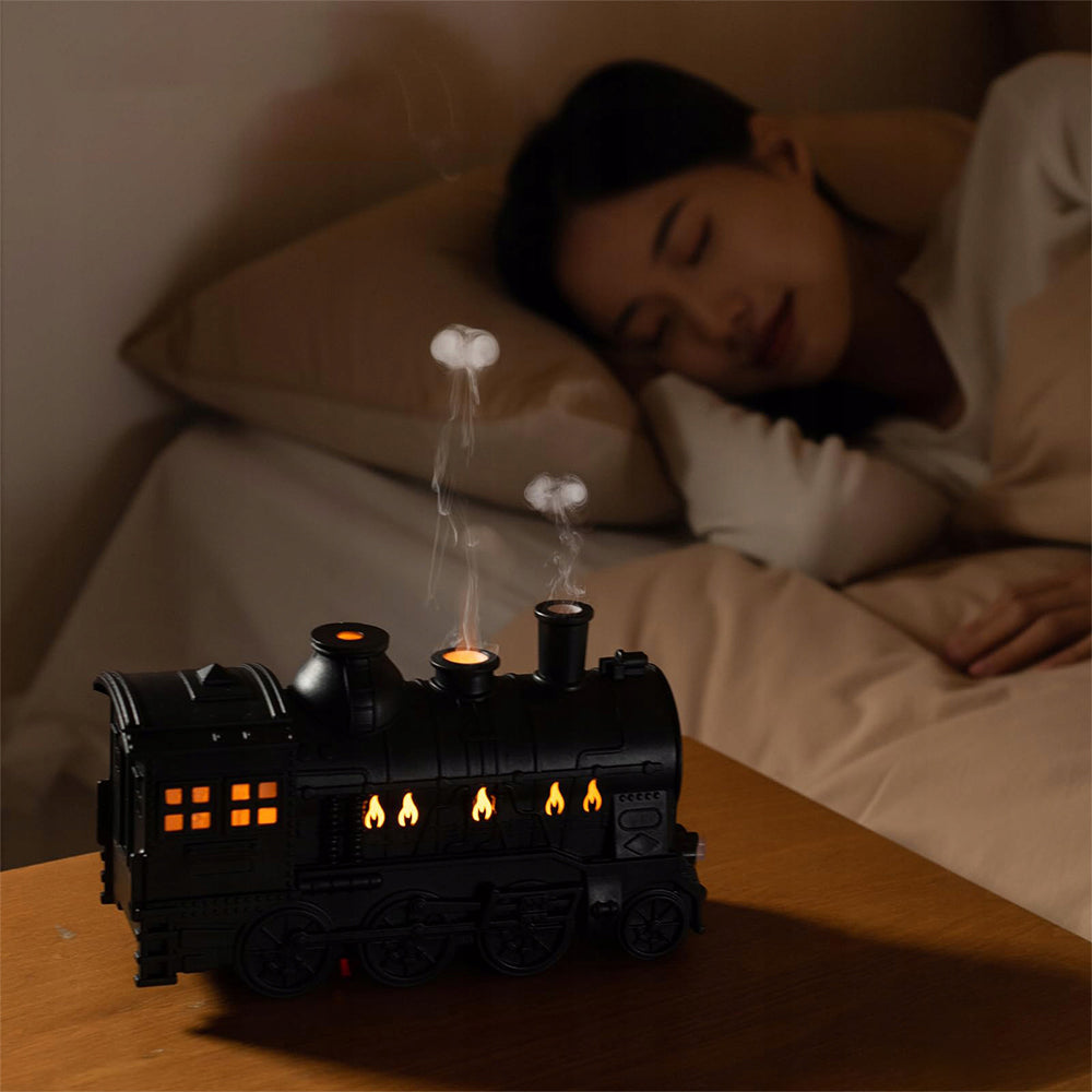 HUMIDIFIER LOCOMOTIVE 300ML AROMA DIFFUSER LED USB REMOTE CONTROL Model HJDF-46859