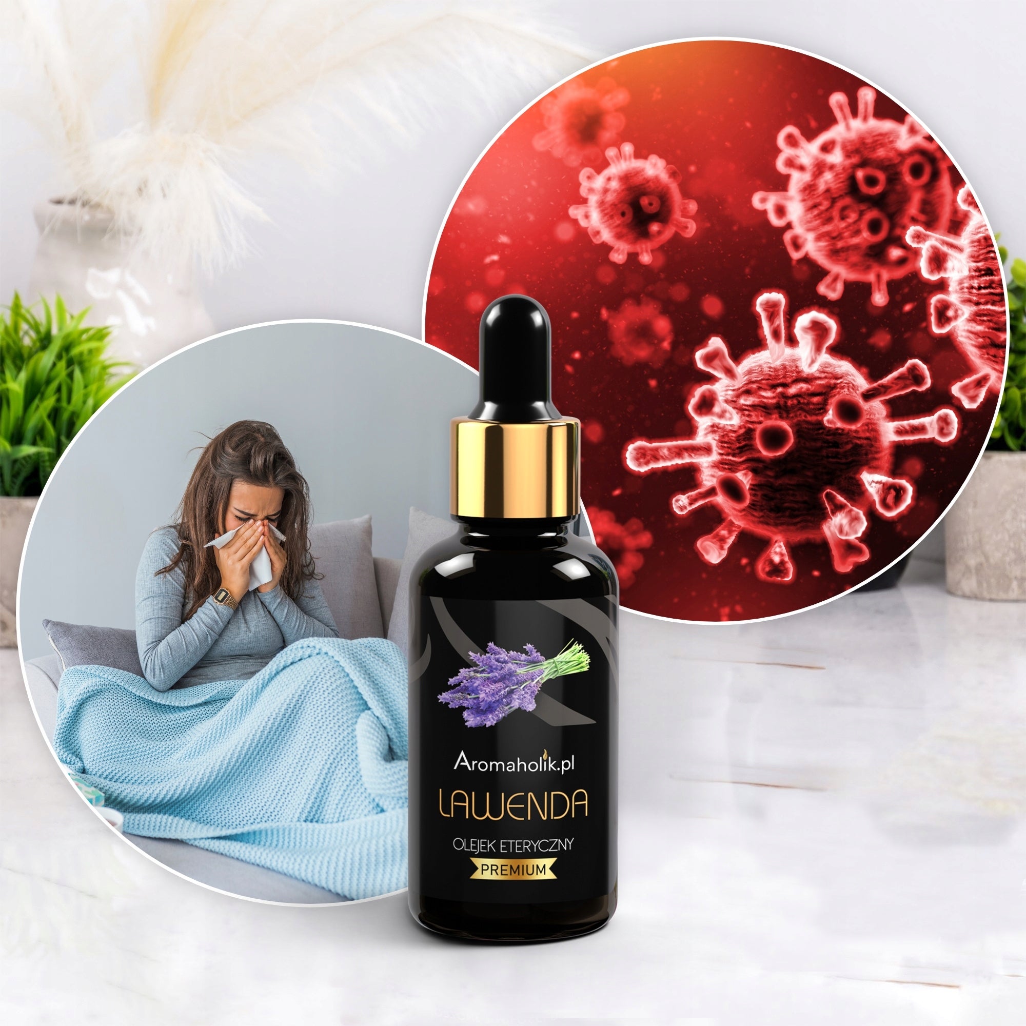 HUMIDIFIER + NATURAL OILS + SCENTED CANDLE - AROMATHERAPY Type ultrasonic humidifier