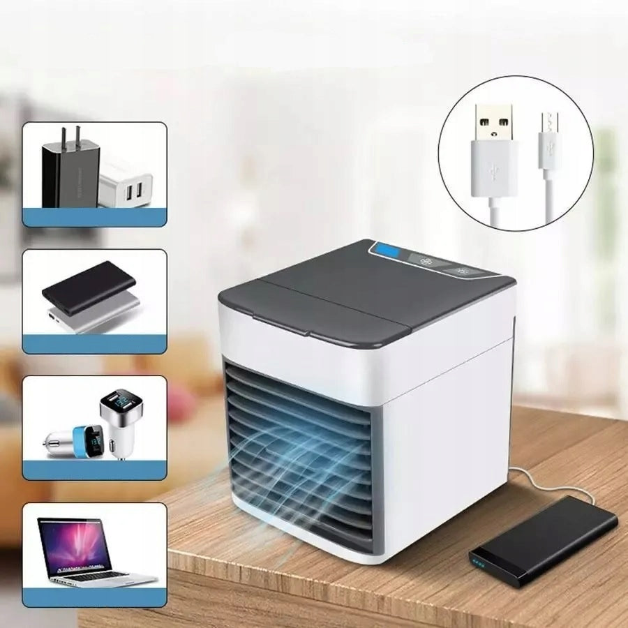HUMIDIFIER PORTABLE AIR CONDITIONER 3IN1 3WATT USB LED Airflow 600 m³/h