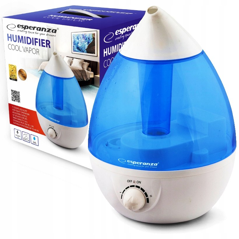 HUMIDIFIER QUIET ADJUSTABLE LED BACKLIGHT 7 COLORS 25W 2.6L Type steam humidifier