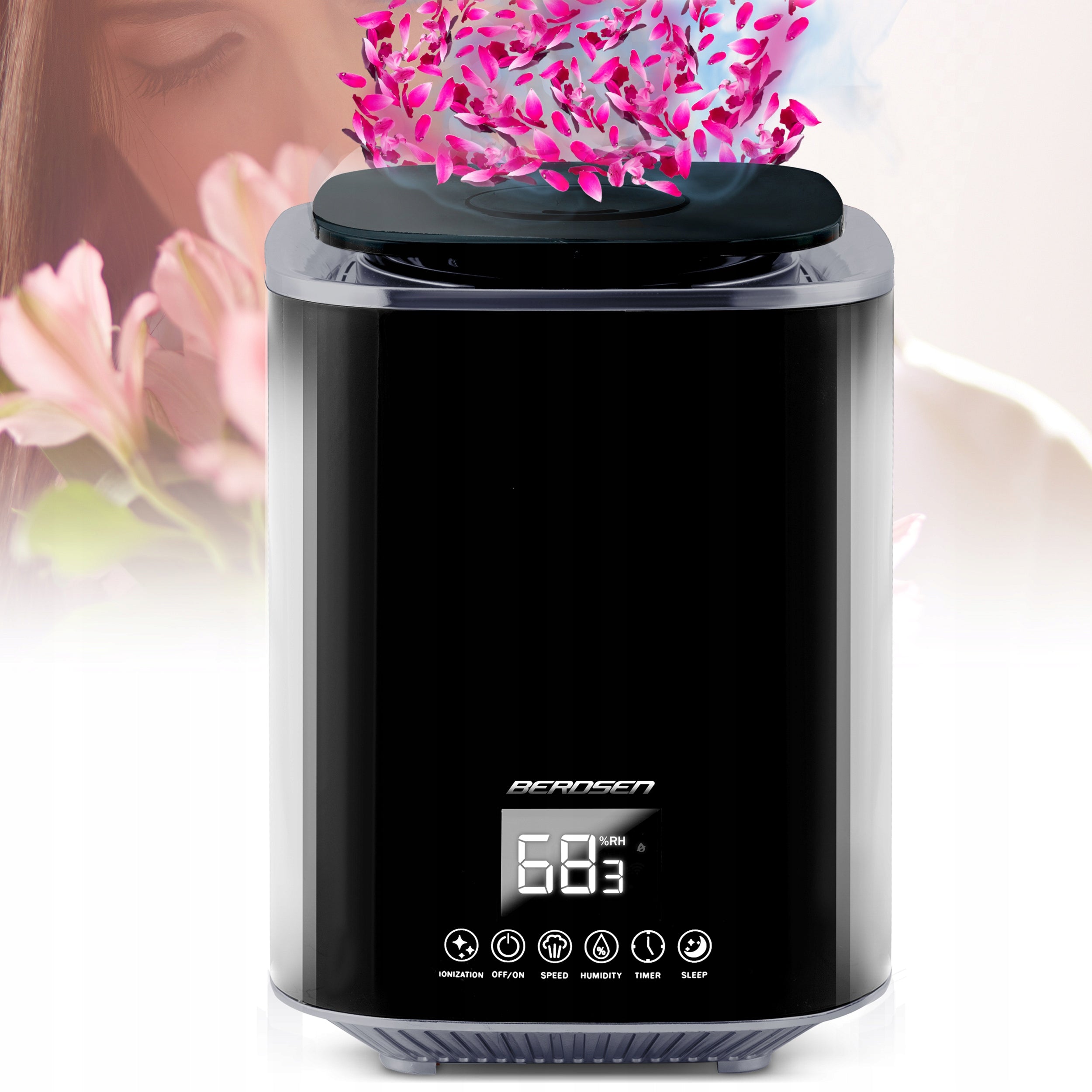 HUMIDIFIER ULTRASONIC IONIZER AROMATHERAPY PILOT Brand Berdsen