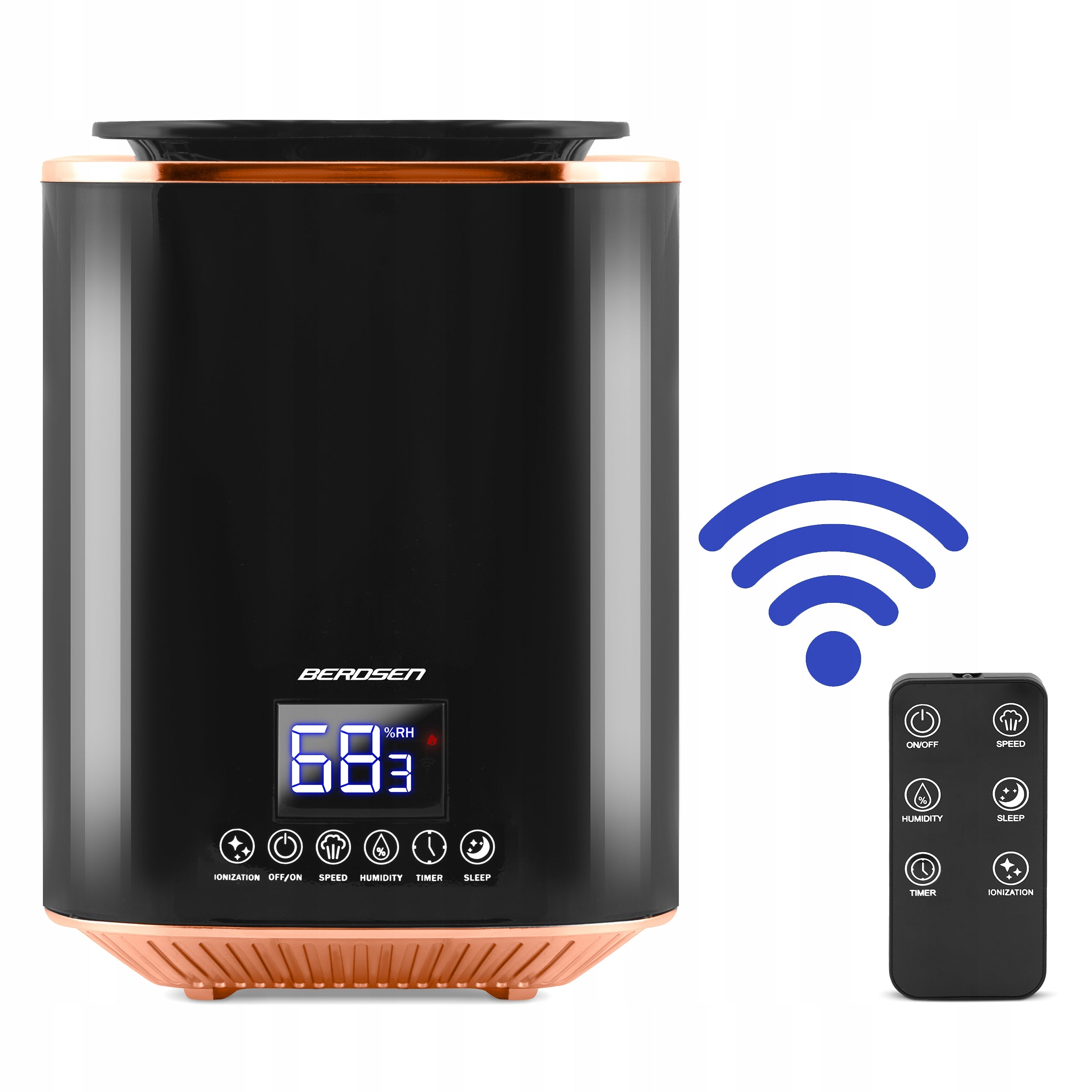 HUMIDIFIER ULTRASONIC IONIZER AROMATHERAPY REMOTE CONTROL Batteries included no