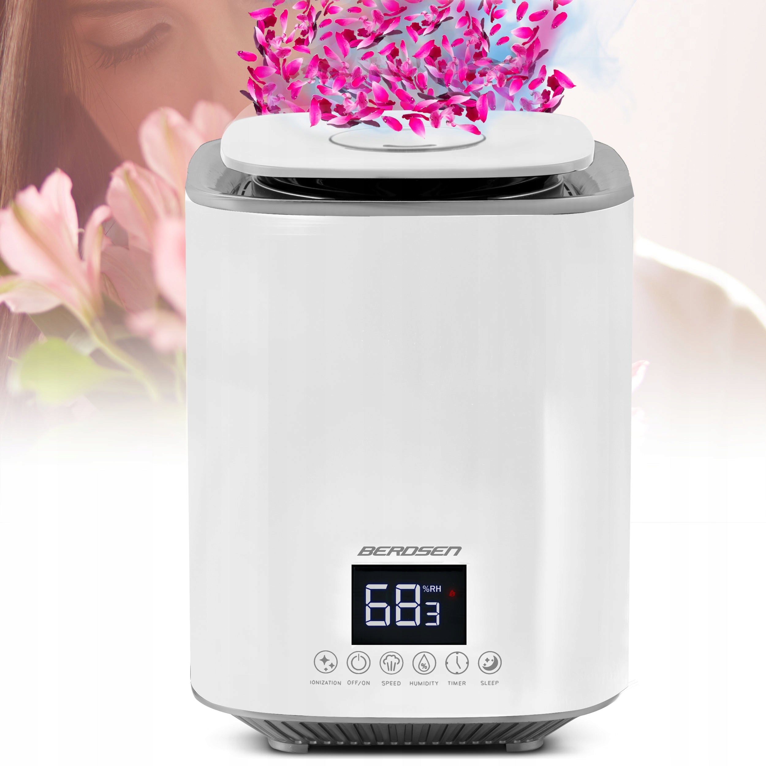 HUMIDIFIER ULTRASONIC IONIZER AROMATHERAPY REMOTE CONTROL Brand Berdsen
