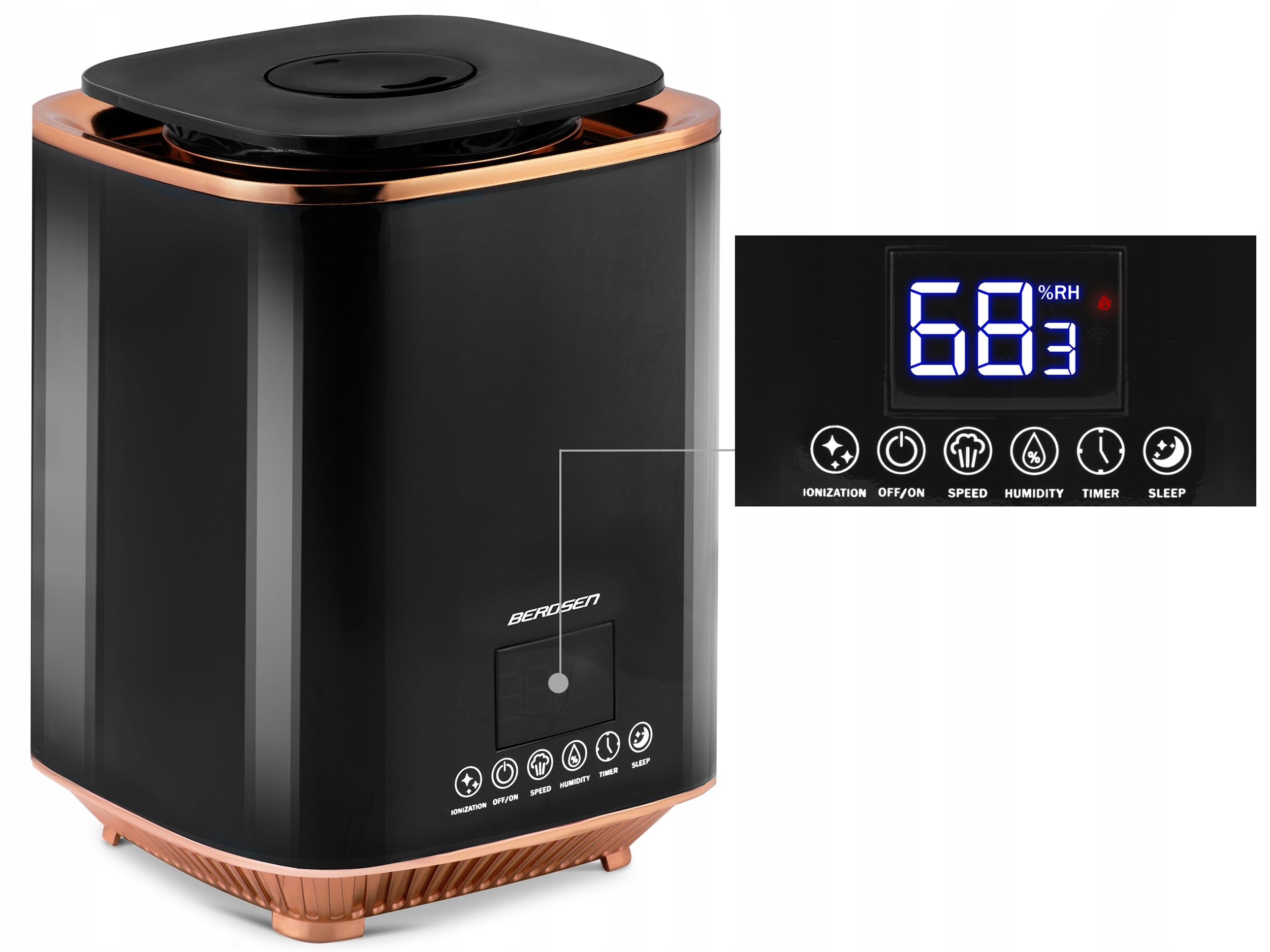 HUMIDIFIER ULTRASONIC IONIZER AROMATHERAPY REMOTE CONTROL Manufacturer code 350201