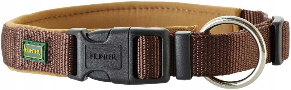 HUNTER Nylon Neoprene Collar Dog S 35/1,5 Brown Buckle