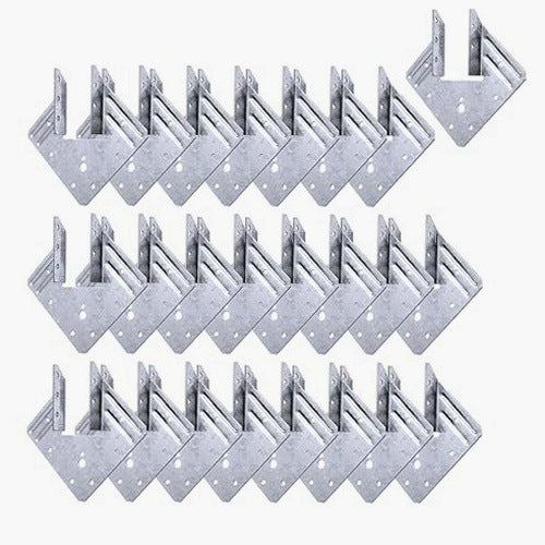 HURRICANE TIE STEEL FASTENERS FOR RAFTERS 18 GAUGE GALVANIZED 24 PCS