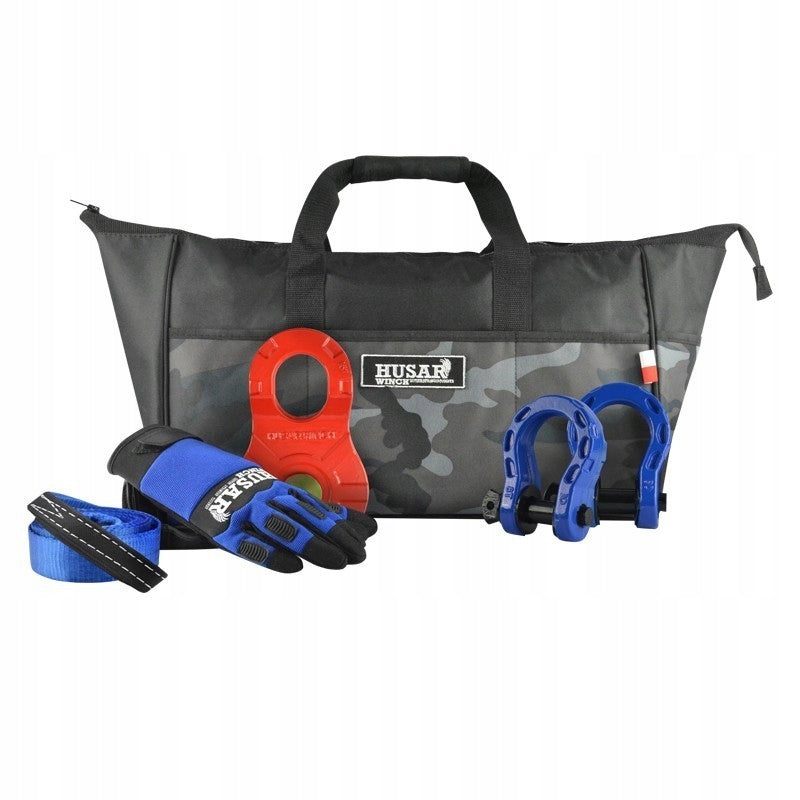 HUSAR WINCH Off-Road BAG Set +Gloves+Belt+Shekel+Belt +Block 6in1