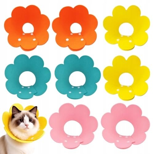 HUSOUE 8PCS CAT PROTECTIVE COLLARS SOFT COLLAR AGAINST Packaging status original