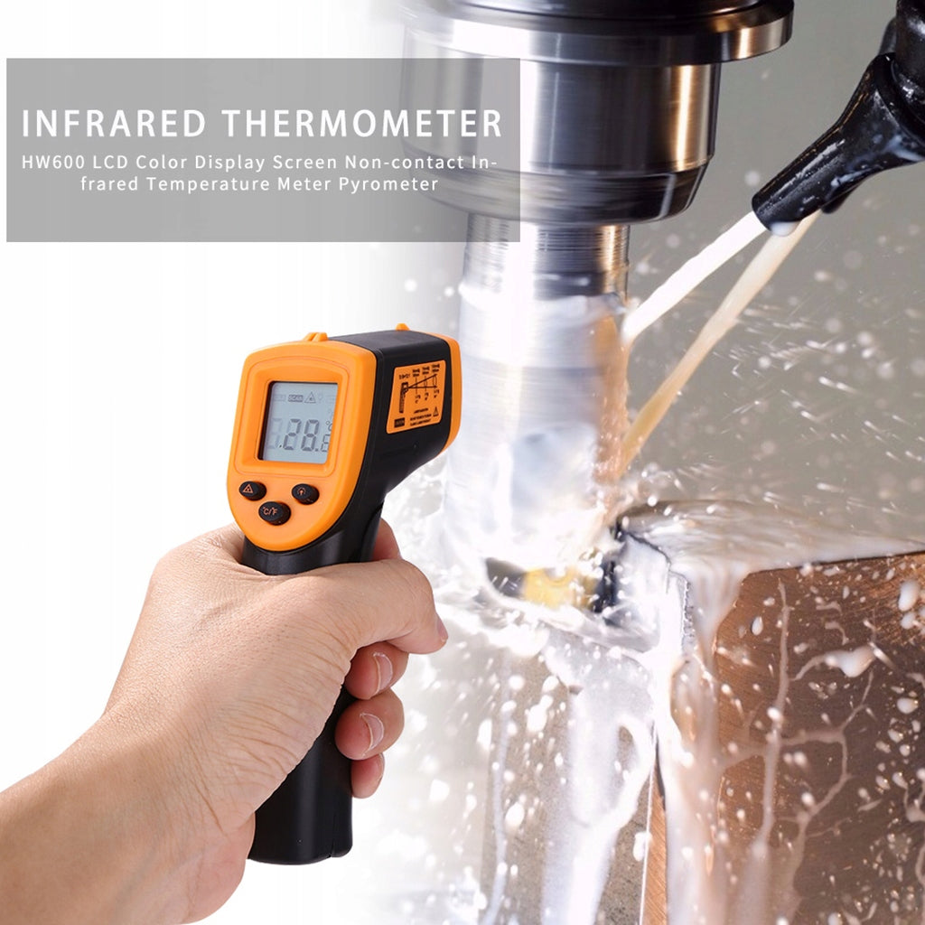 HW600 Temperature Gun Pyrometer Handheld Backlight Infrared Yellow Medical device type medical device or in-vitro diagnostic medical device