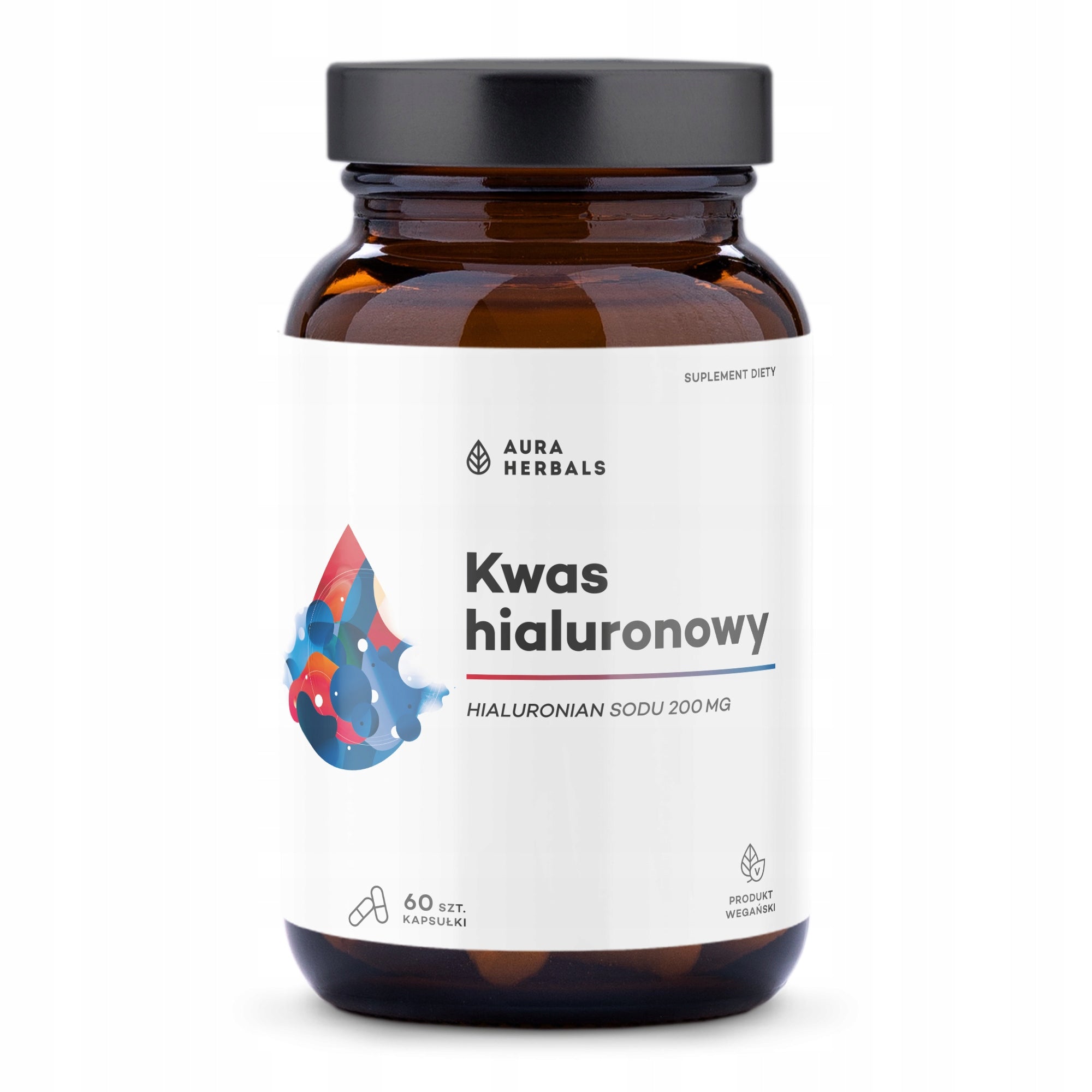 HYALURONIC ACID 200 mg, bone skin joints Aura Herbals 60 kaps.