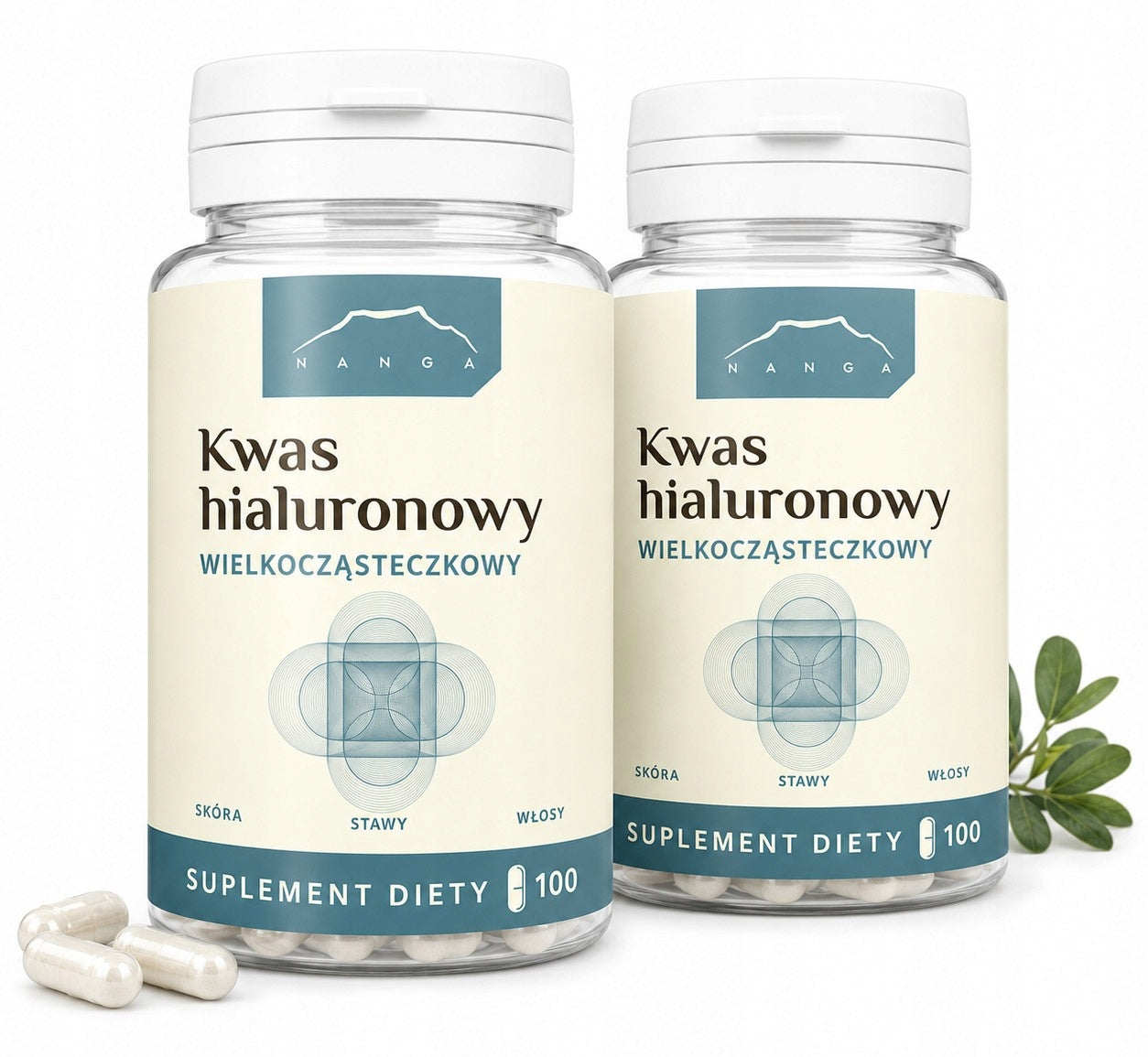 HYALURONIC ACID 2X100 KAPS 200MG HMW STRONG SKIN NANGA