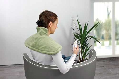 HYDAS Electric Neck Heating Pillow Back Arms Green Medical device no