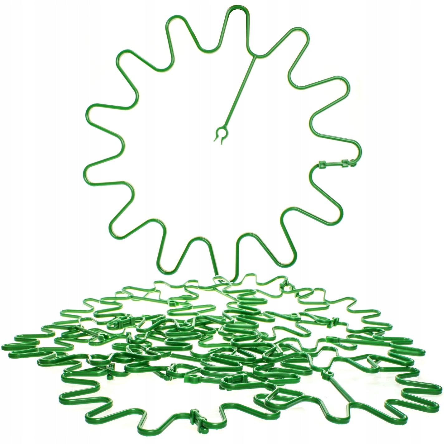 HYDRANGEA CLAMPS GREEN ELASTIC SUPPORT RING FOR PLANTS 10 PIECES FI 8 Number of pieces 10 pcs