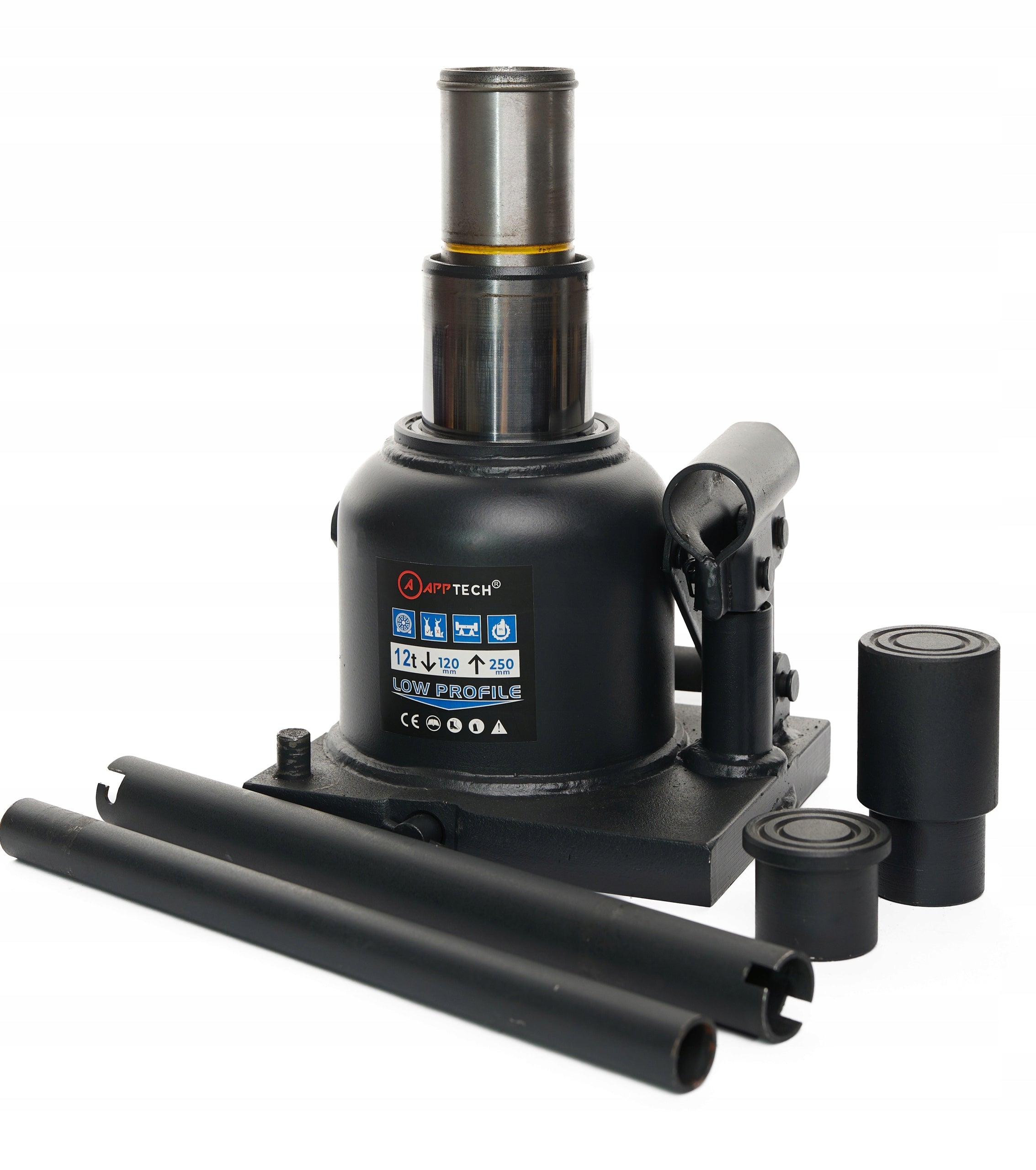 HYDRAULIC BOLLARD JACK TWO-STAGE JACK 12T 12 TONS LOW