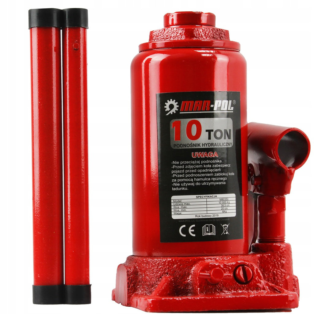 HYDRAULIC BOLLARD LIFT 10T MAR-POL M80350 JACK Product weight with unit packaging 0.15 kg