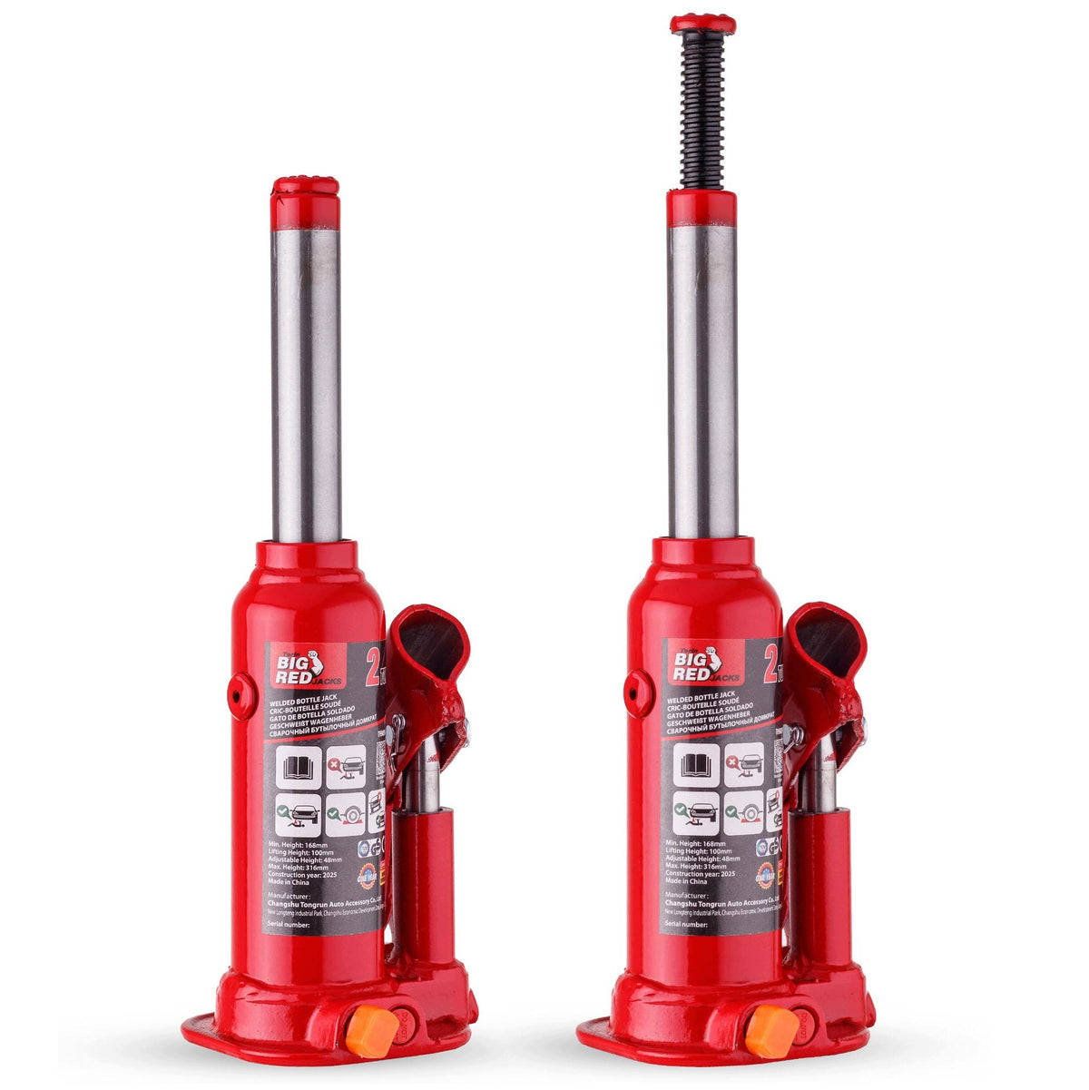 HYDRAULIC BOLLARD LIFT 2 TONS 316MM JACK 2000KG Product weight with unit packaging 4.29 kg