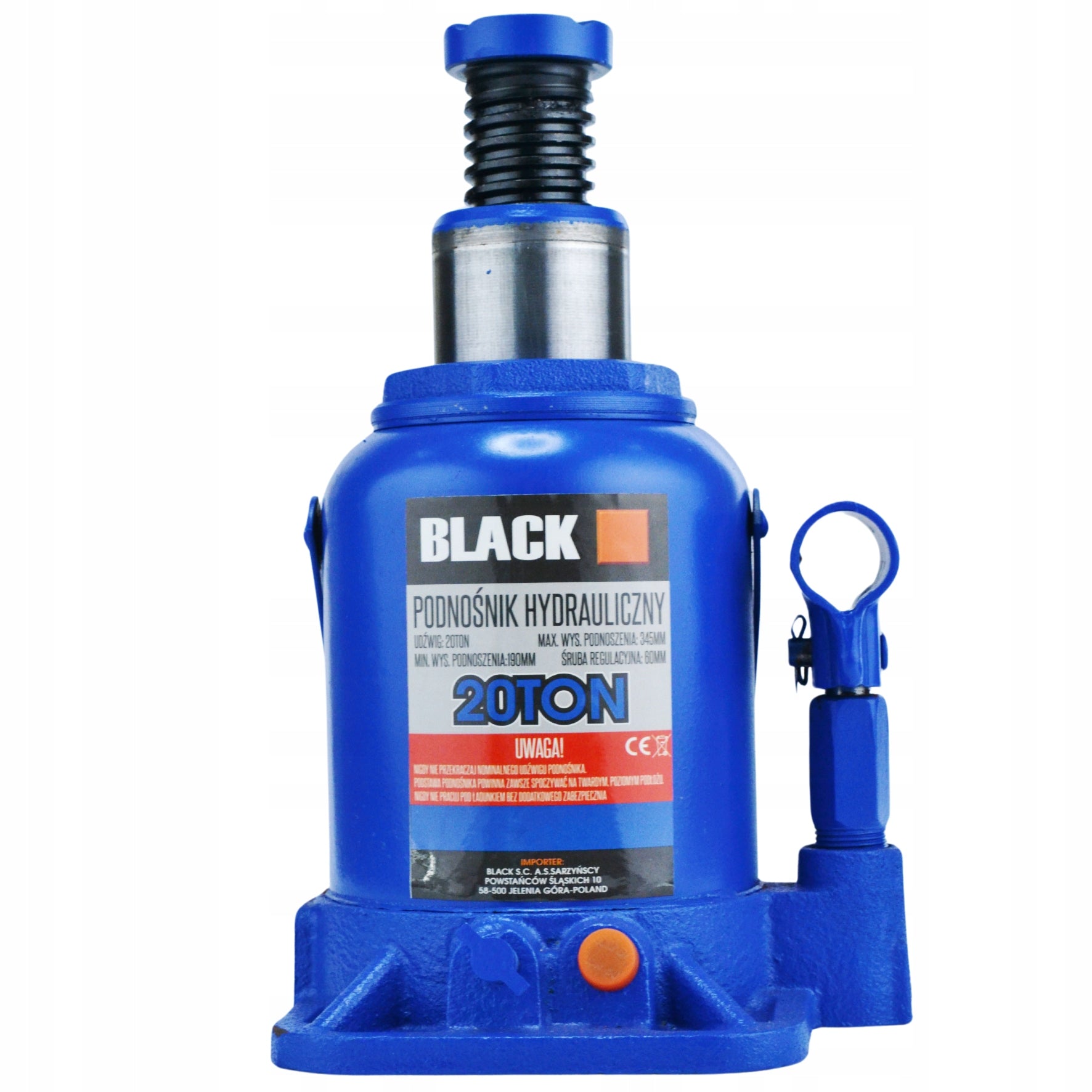 HYDRAULIC BOLLARD LIFT 20 TONS JACK BLACK 20T STRONG Brand Black