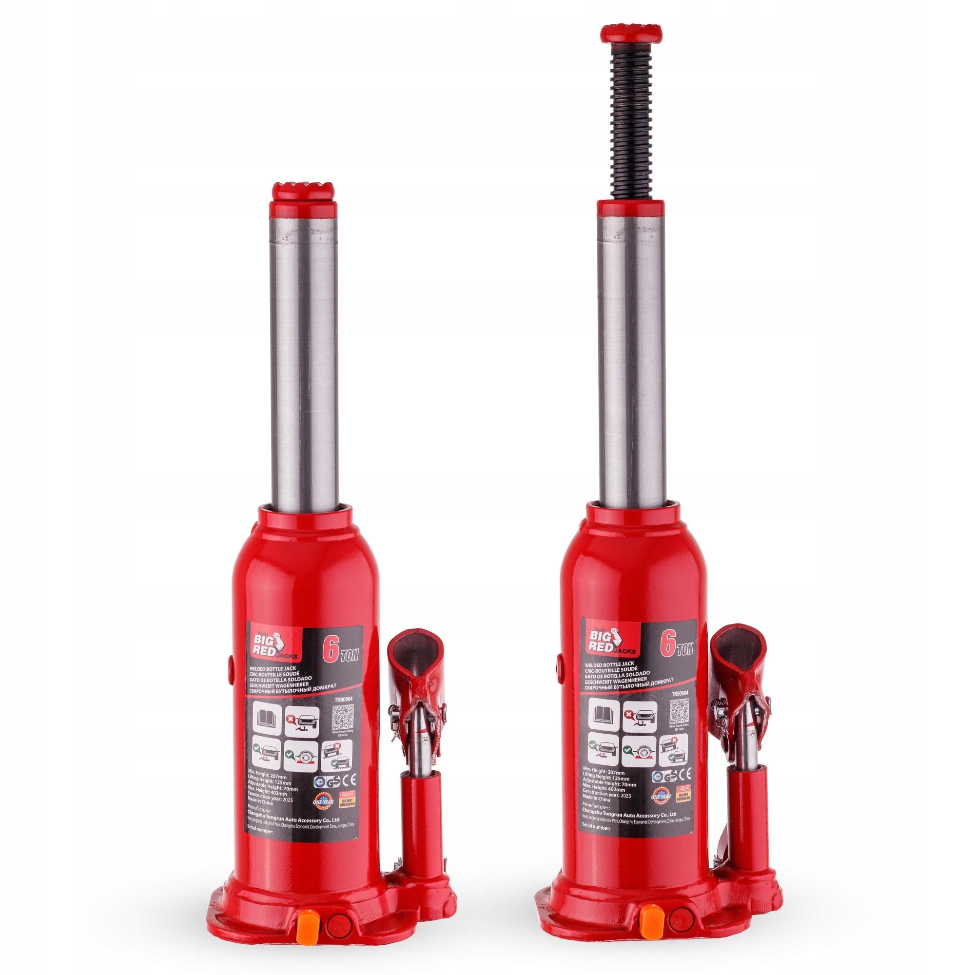 HYDRAULIC BOLLARD LIFT 6 TONS 402 MM STEEL SAFETY VALVE Product weight with unit packaging 6.32 kg