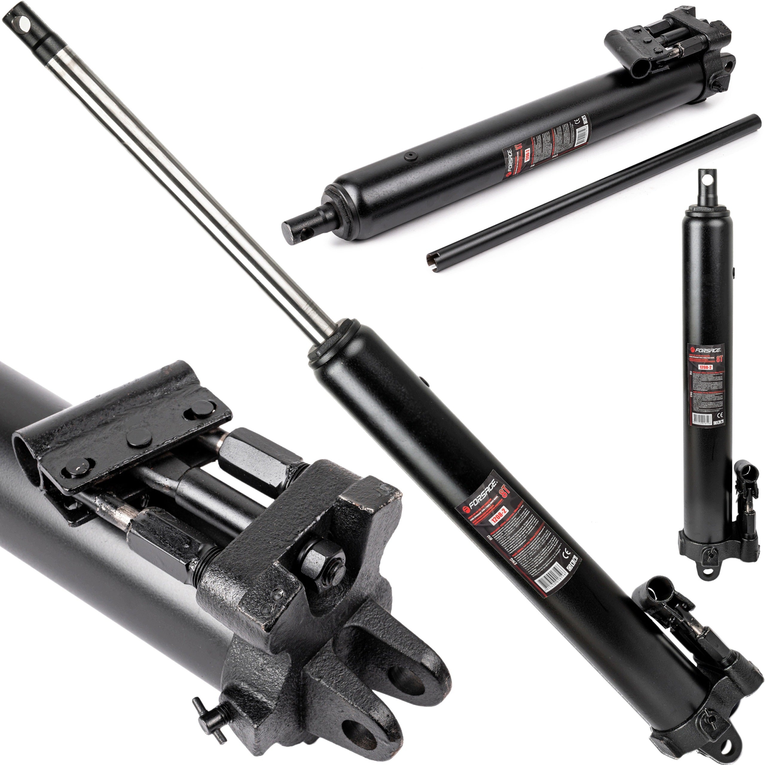 HYDRAULIC CYLINDER FOR CRANE DOUBLE PISTON LIFT LONG 1160MM 8 TONS Brand Forsage