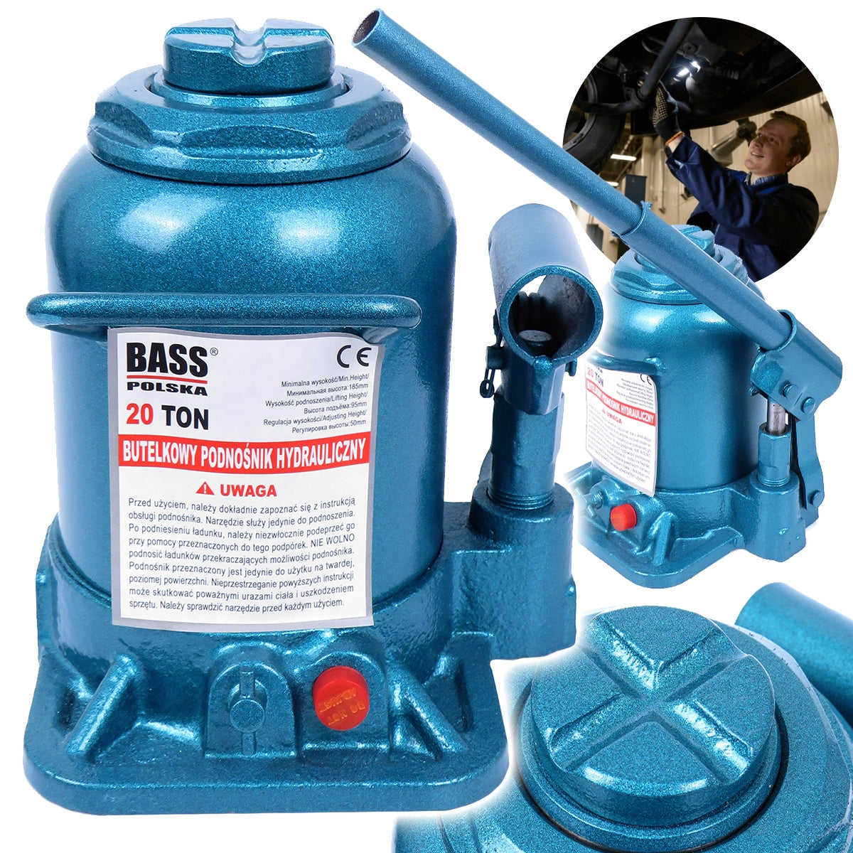 HYDRAULIC JACK POST JACK 20T BASS POLSKA