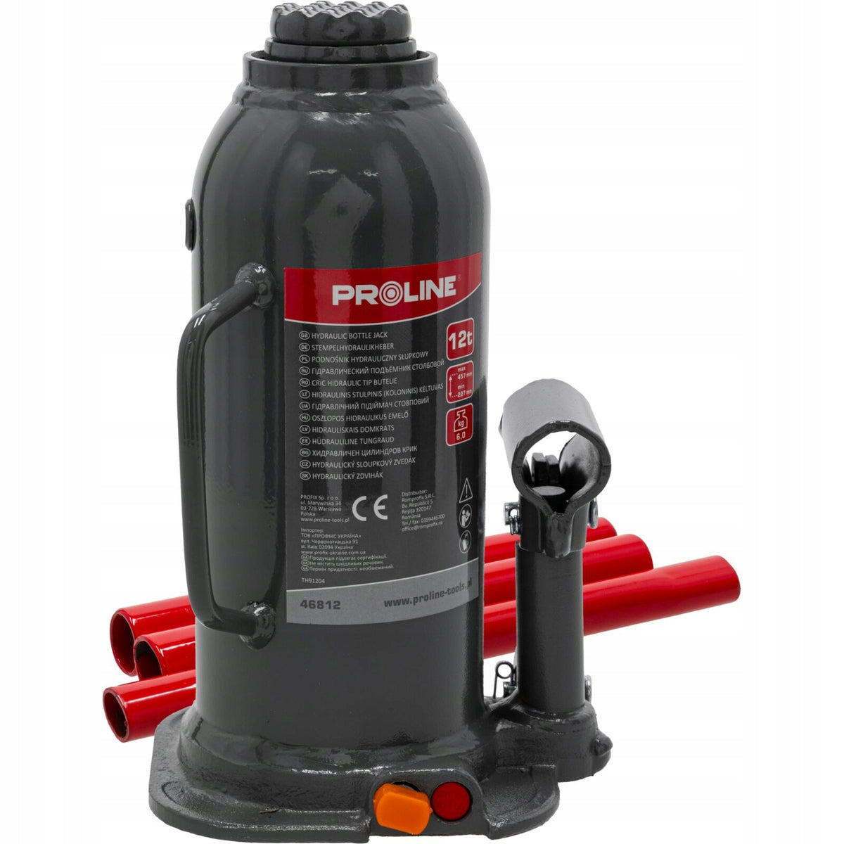 HYDRAULIC LIFT 12T 227-457MM 6.0KG CE PROLINE