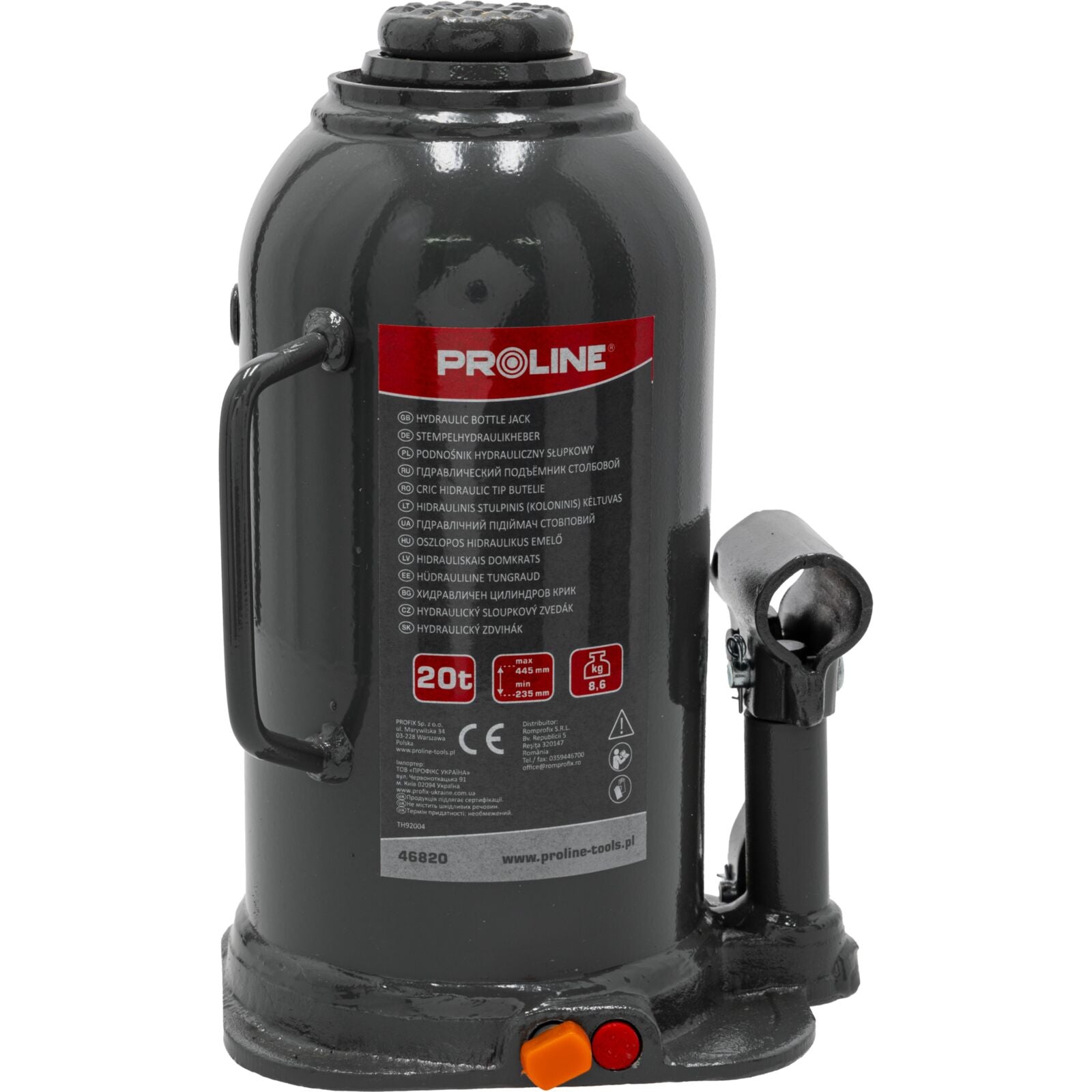 HYDRAULIC LIFT 20T 235-445MM (8.6KG) CE PROLINE Brand Proline