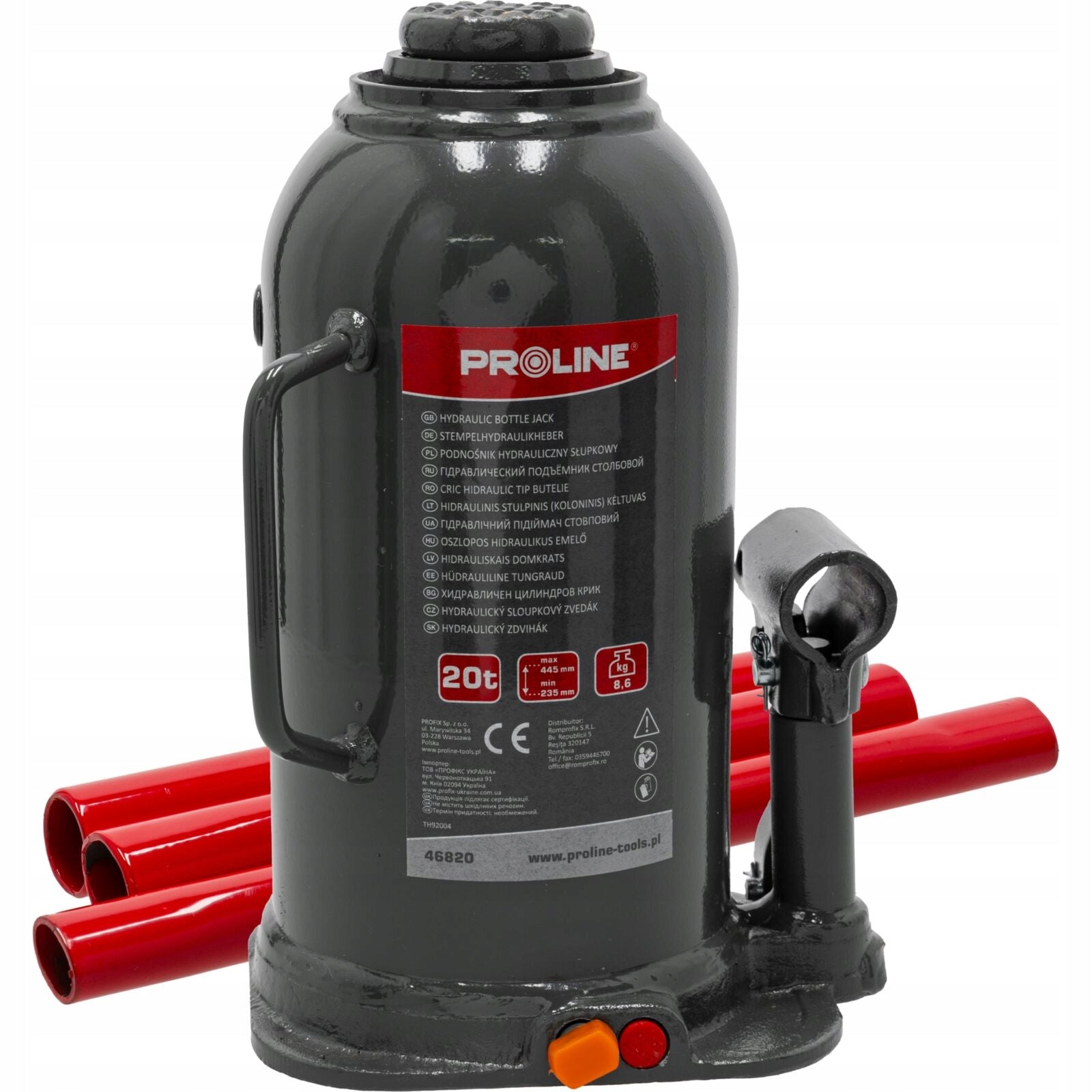 HYDRAULIC LIFT 20T 235-445MM (8.6KG) CE PROLINE